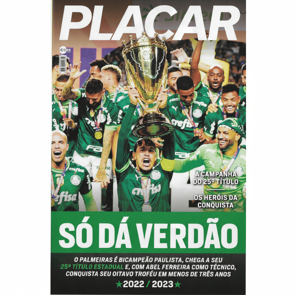 Capa da edição Palmeiras Campeão Paulista 2023 da revista PLACAR