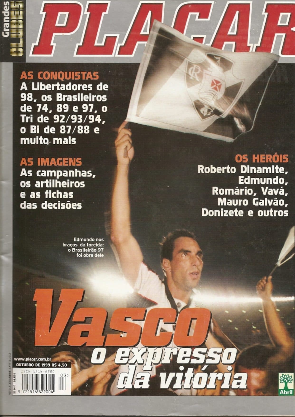 Capa da edição outubro de 1999 da revista PLACAR
