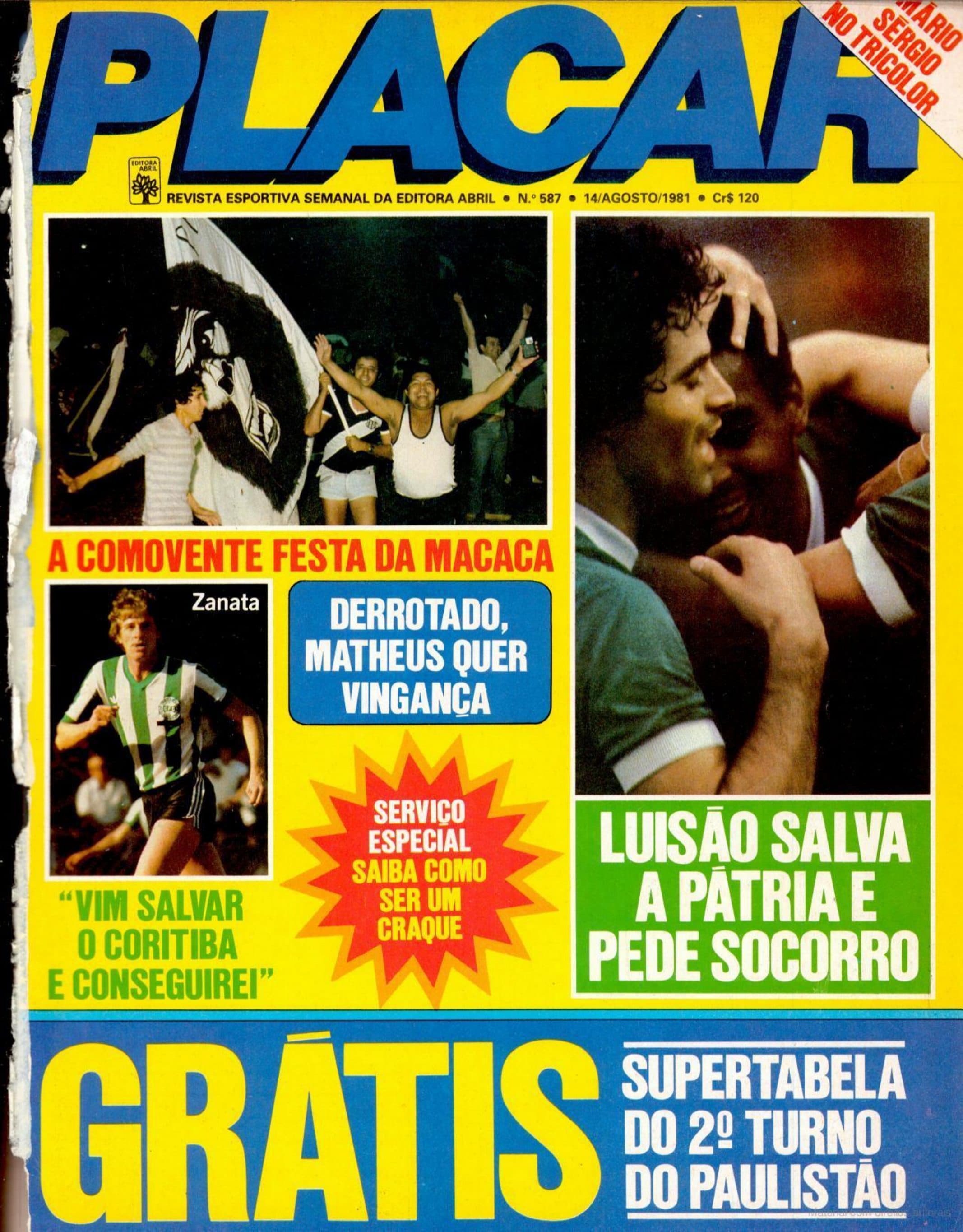 Capa da edição A Comovente Festa da Macaca da revista PLACAR
