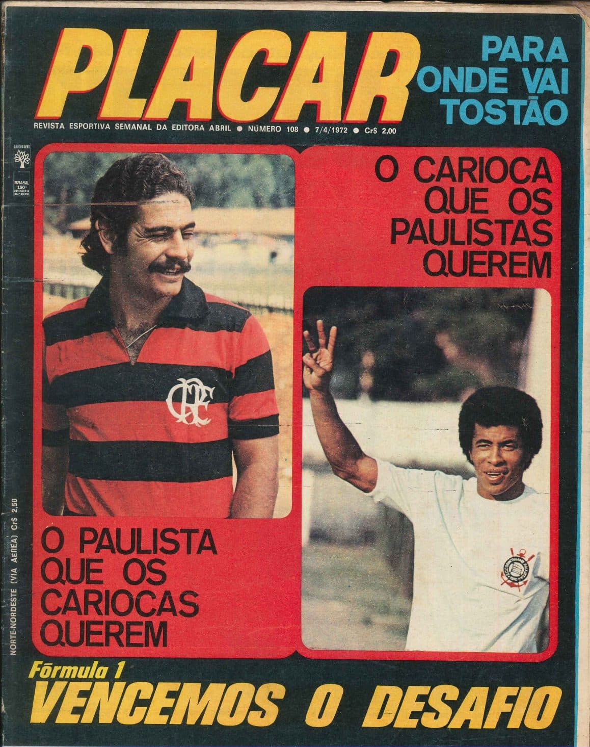 Capa da edição Para onde vai Tostão da revista PLACAR