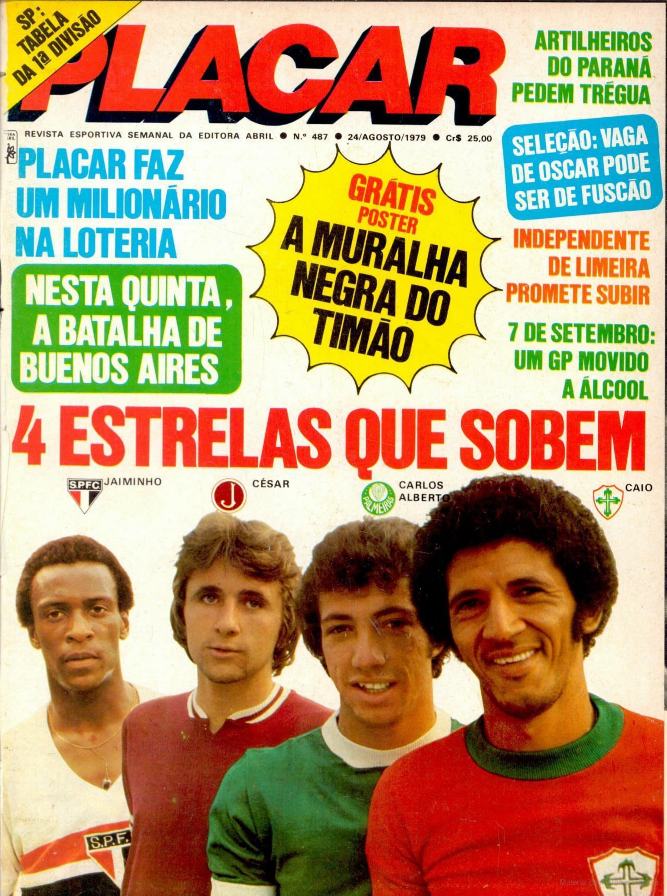 Capa da edição 4 Estrelas Que Sobem da revista PLACAR