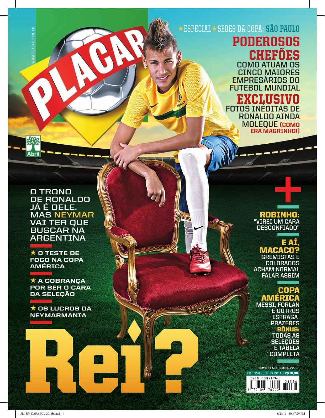 Capa da edição Nº 1356 da revista PLACAR