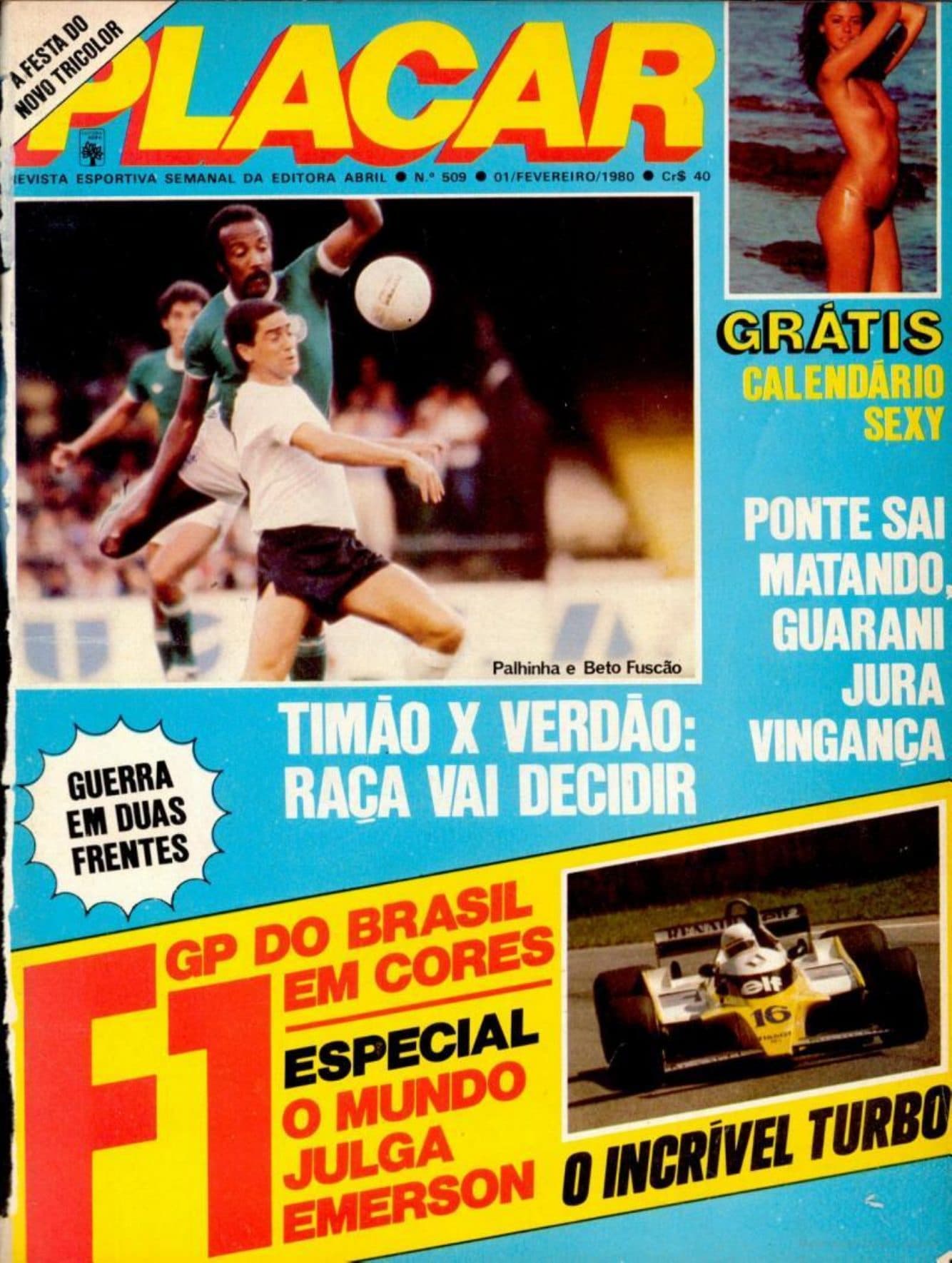 Capa da edição: Timão x Verdão: raça vai decidir
