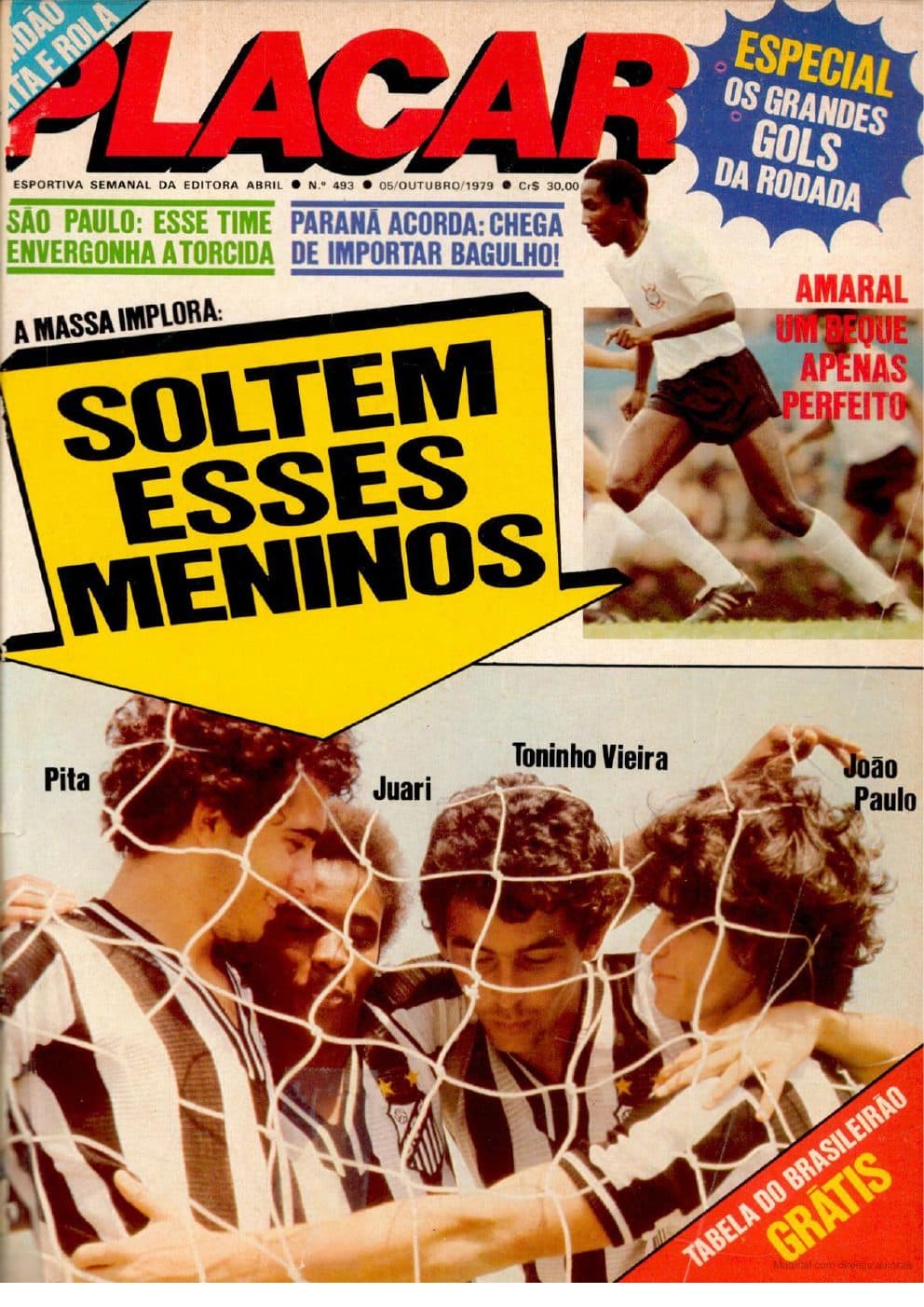 Capa da edição Soltem esses meninos da revista PLACAR