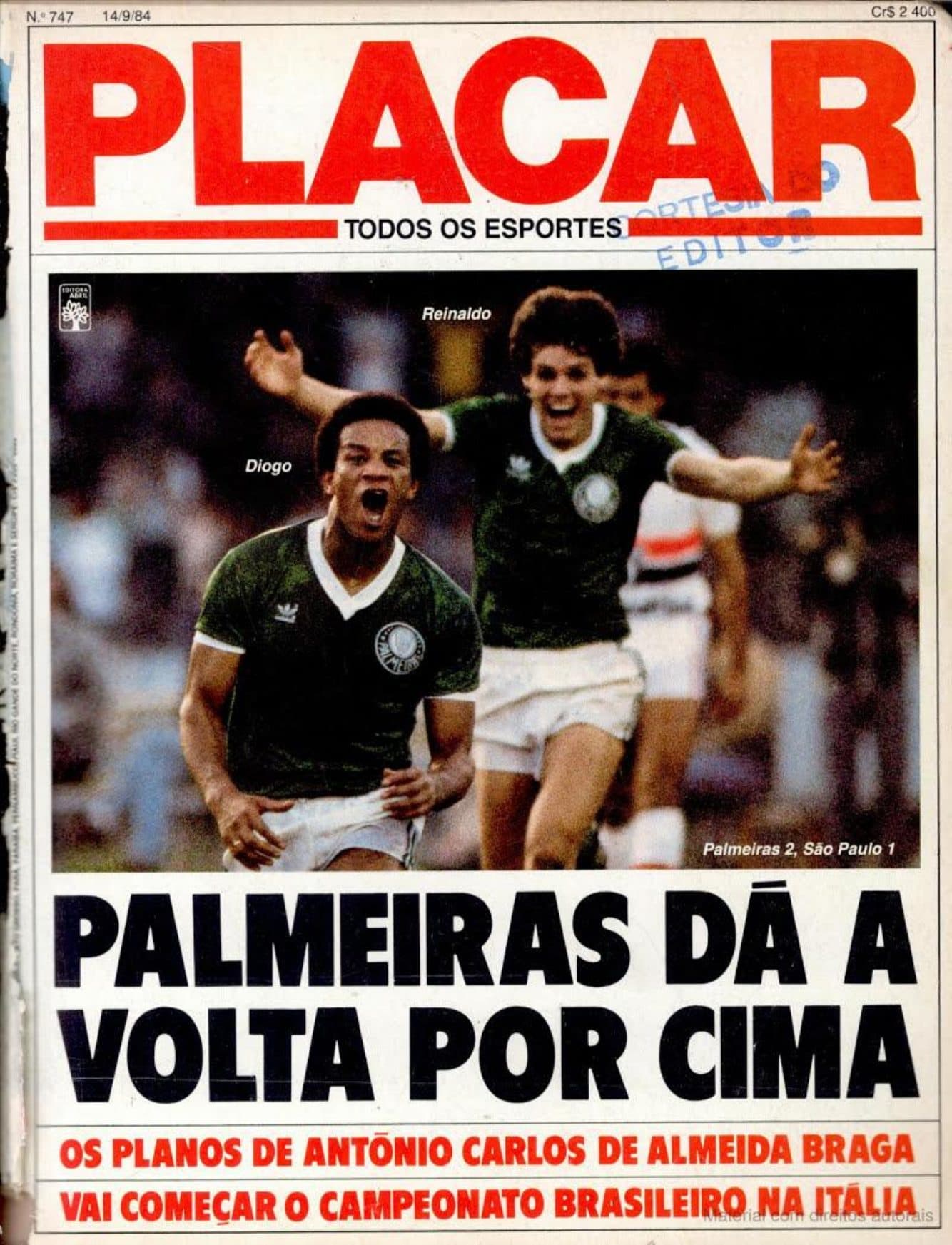 Capa da edição Nº 747 da revista PLACAR