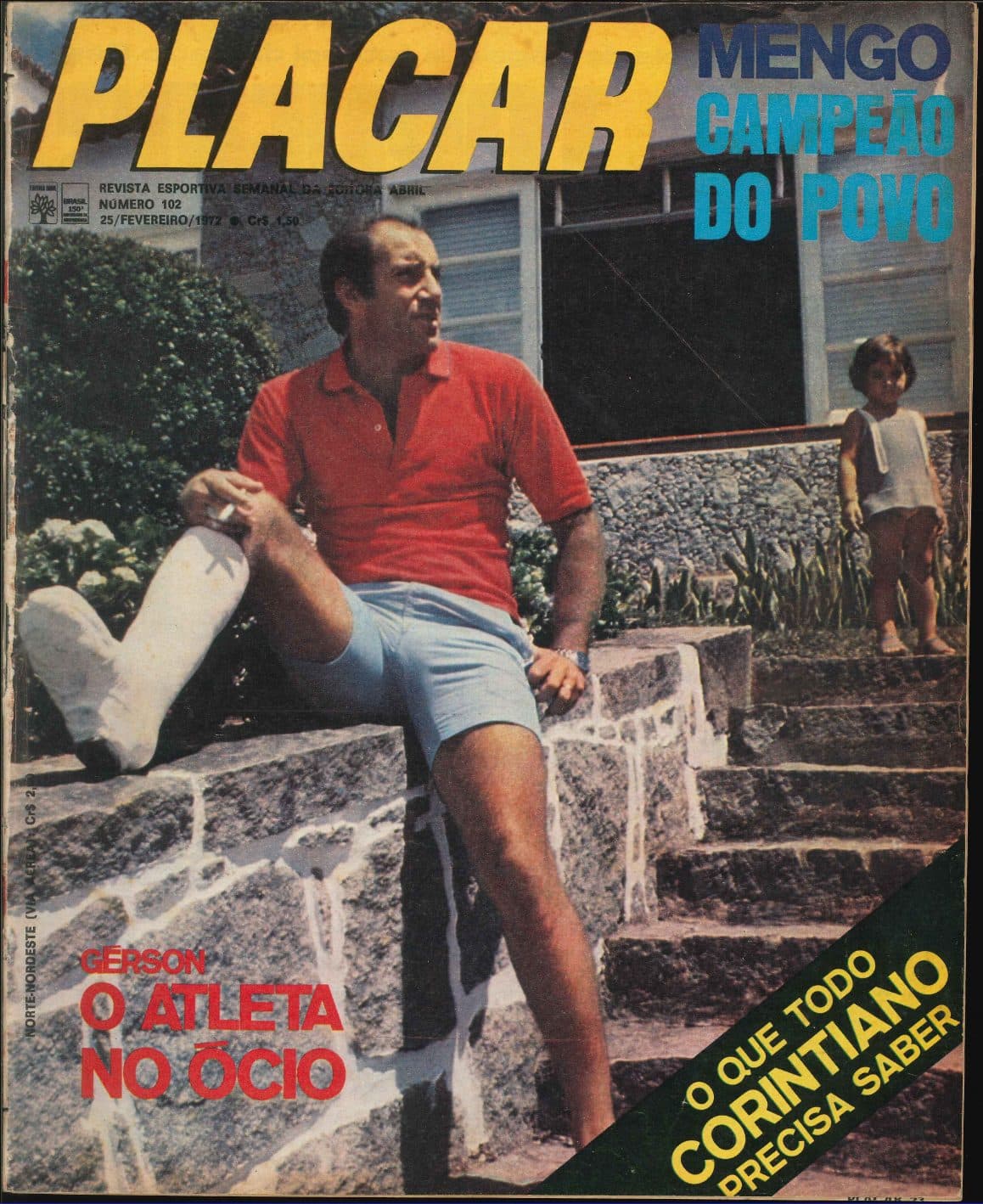 Capa da edição Gerson o atleta no ócio da revista PLACAR