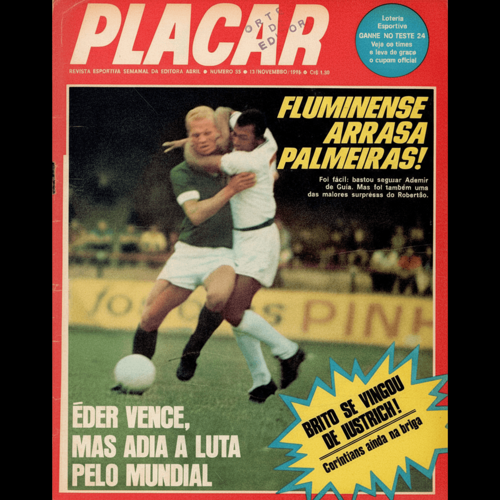 Capa da edição Fluminense arrasa Palmeiras! da revista PLACAR