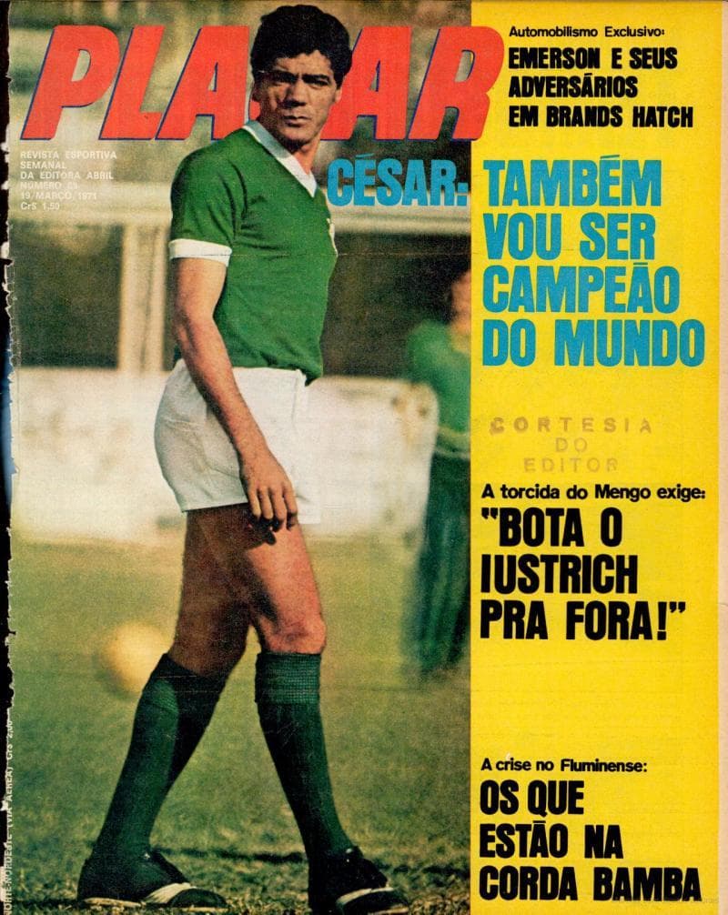 Capa da edição Cesar: Também vou ser campeão do mundo da revista PLACAR