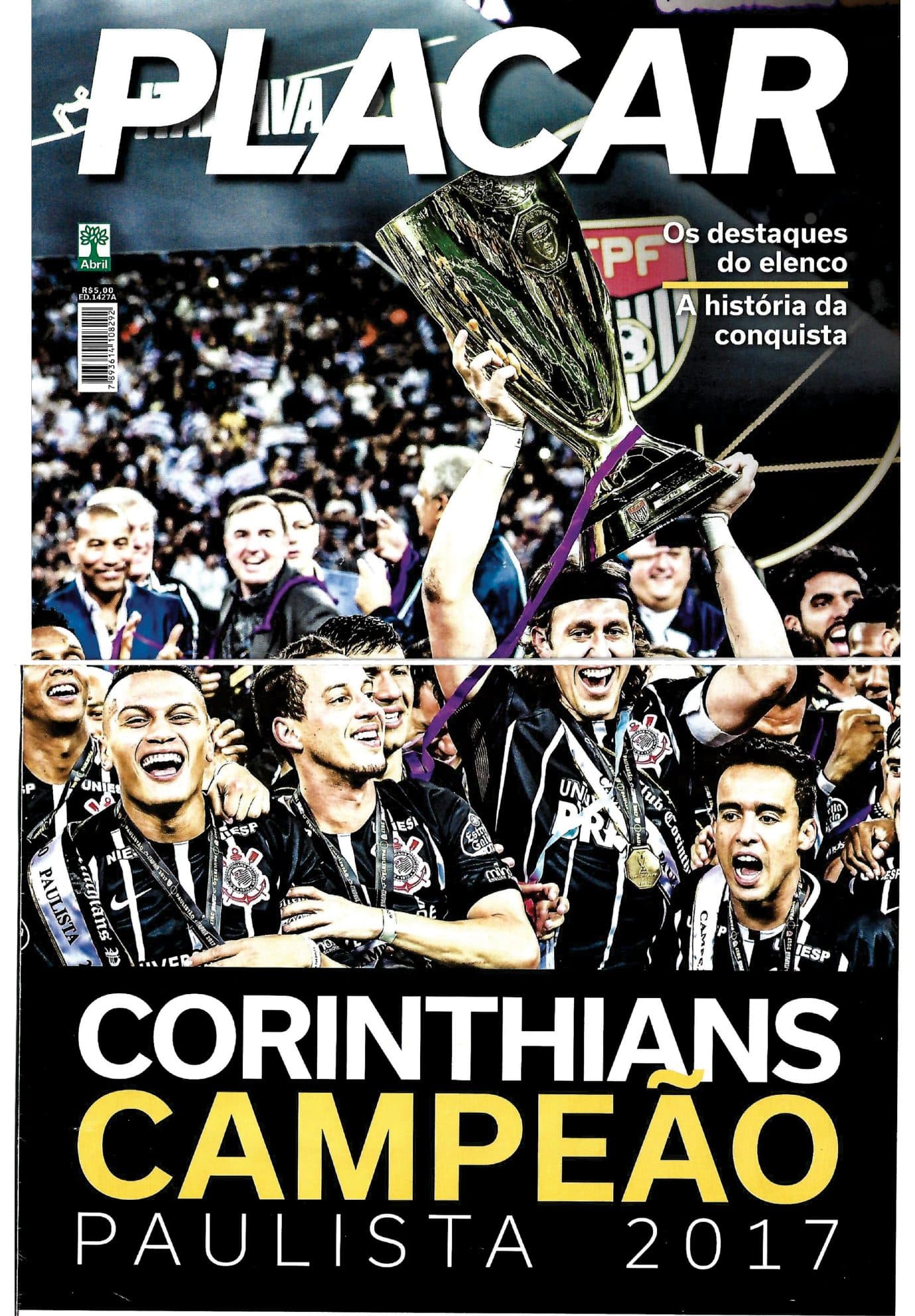 Capa da edição Corinthians Campeão Paulista 2017 da revista PLACAR