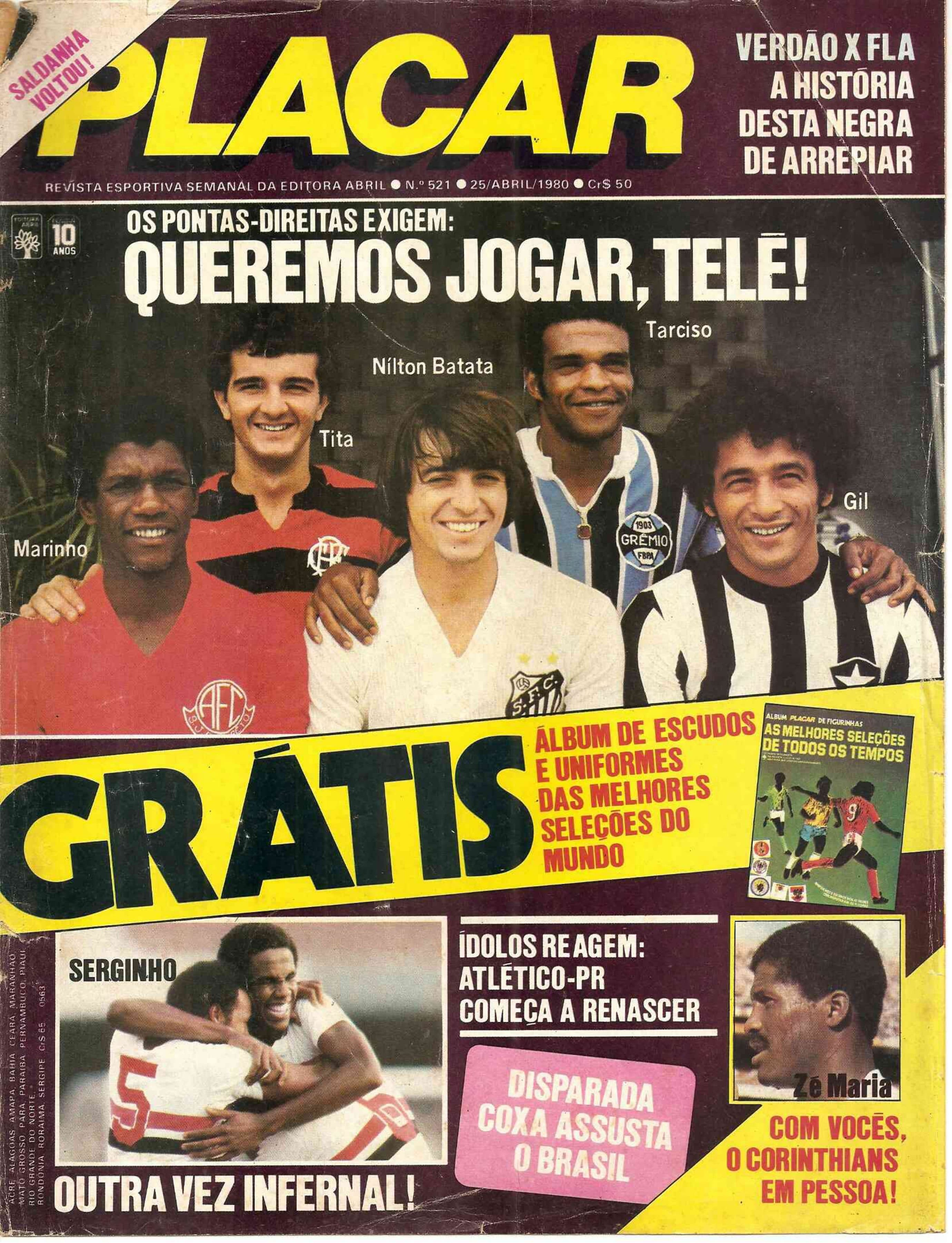 Capa da edição: Os pontas-direitas exigem: Queremos jogar, Tele!