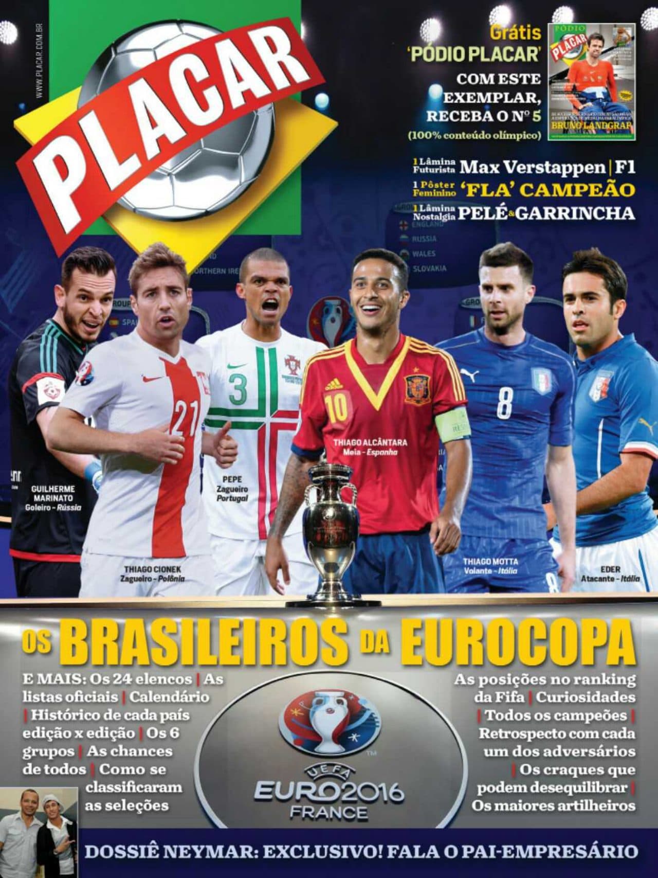 Capa da edição OS BRASILEIROS DA EUROCOPA da revista PLACAR