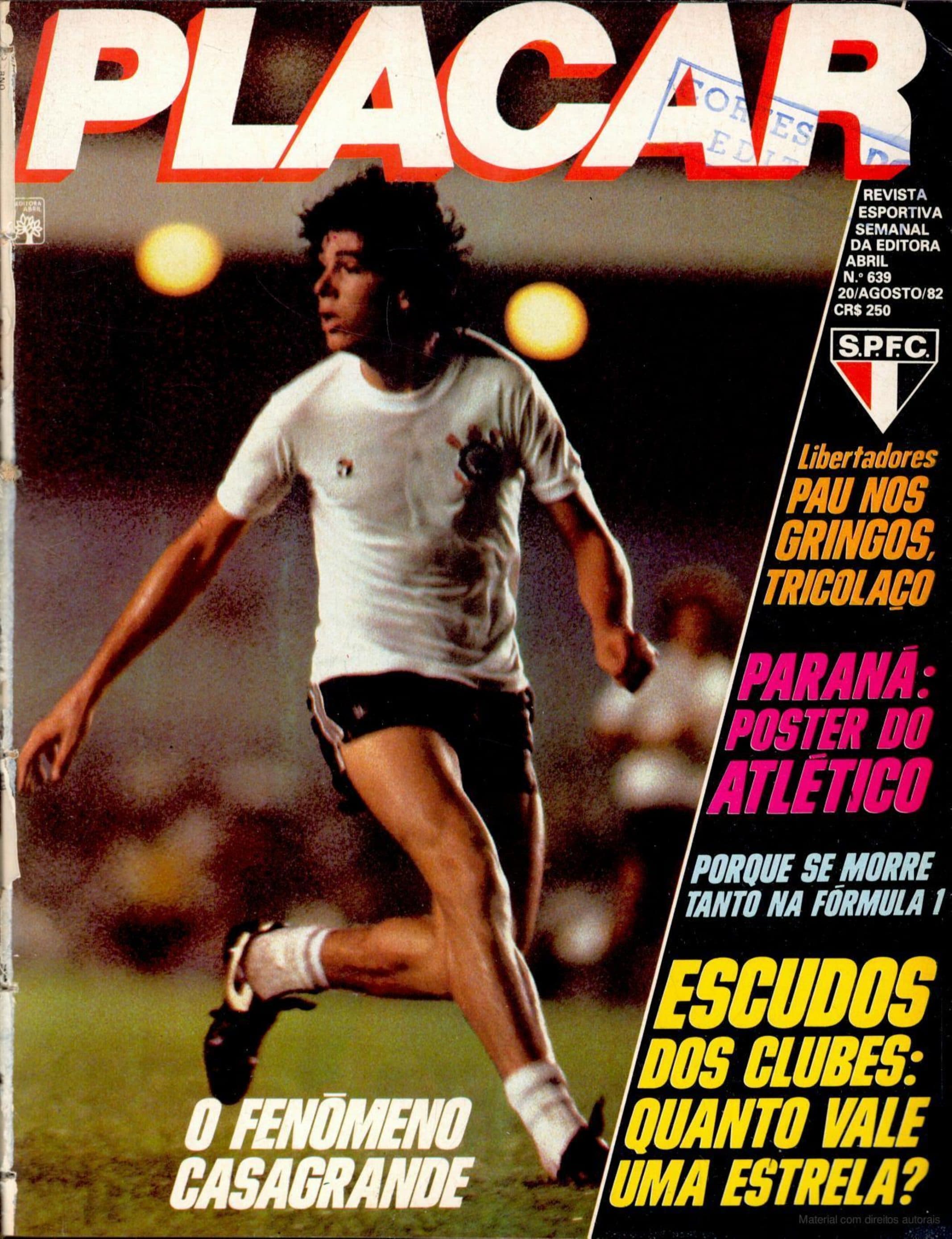 Capa da edição O Fenômeno Casagrande da revista PLACAR