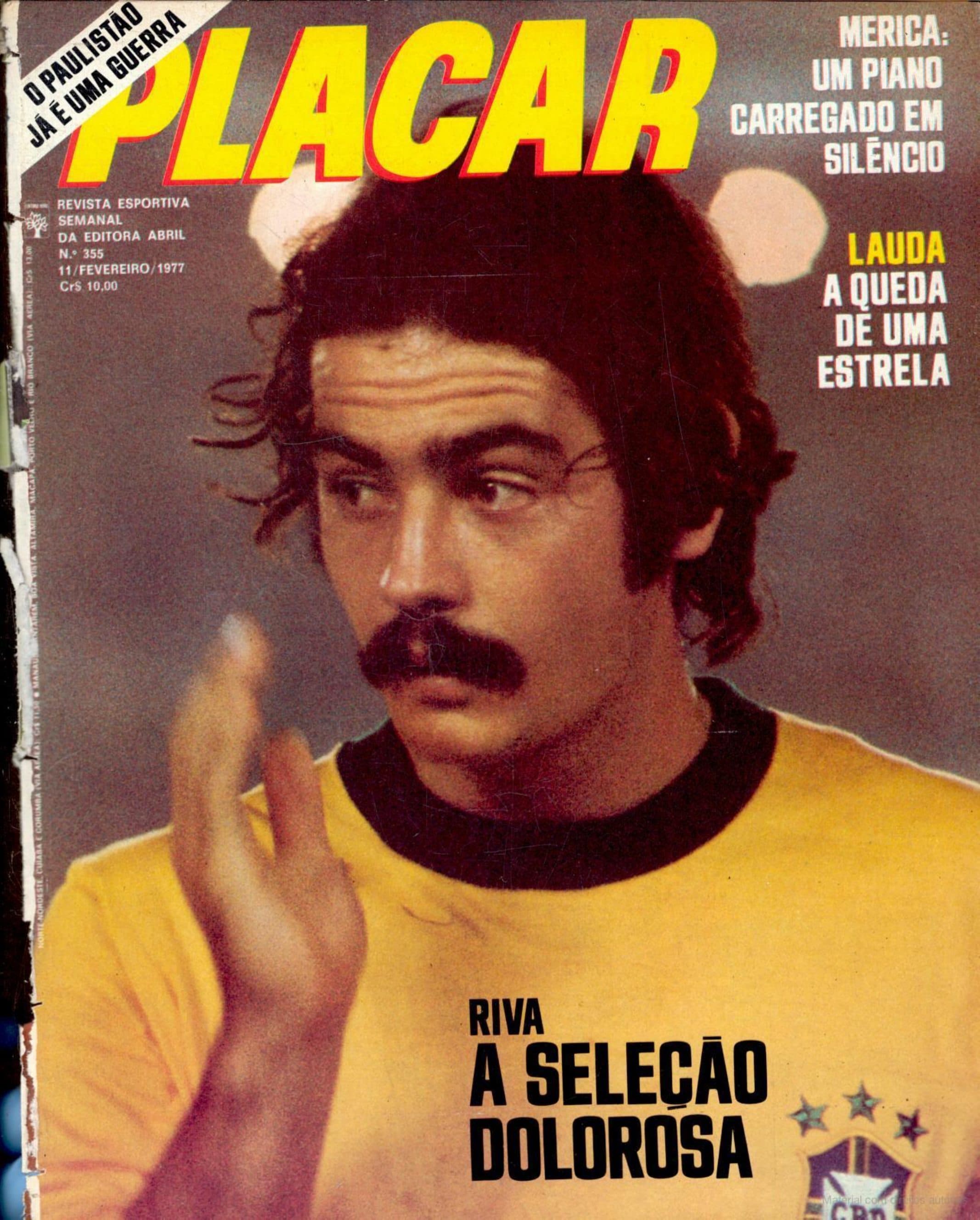 Capa da edição Riva A Seleção Dolorosa da revista PLACAR