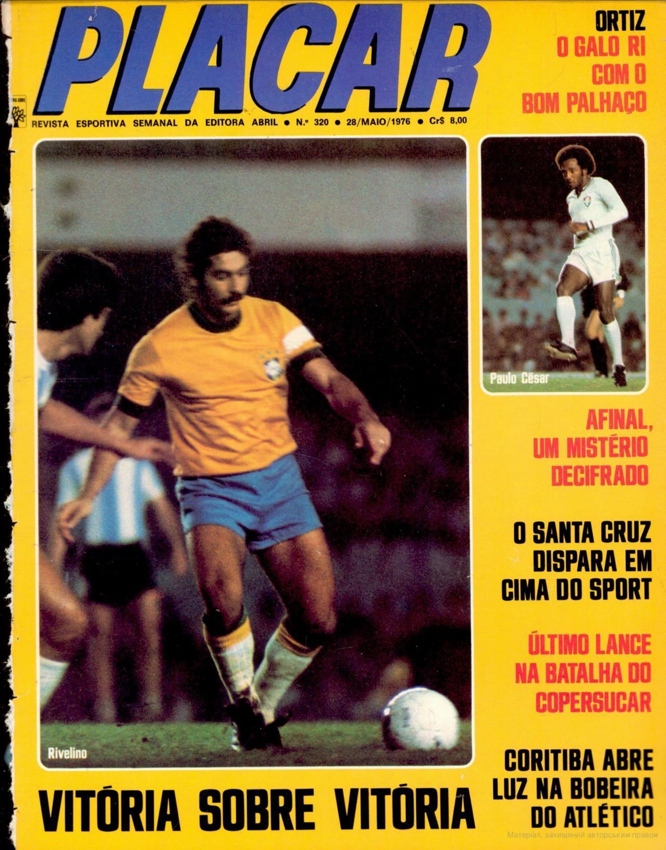 Capa da edição Vitória sobre vitória da revista PLACAR