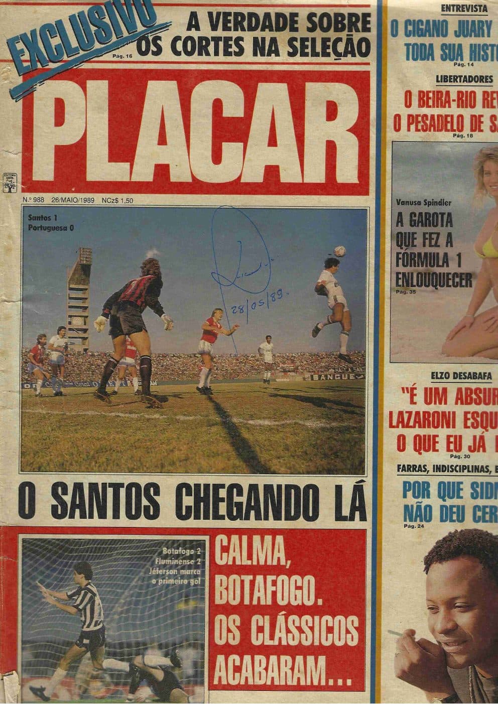 Capa da edição Nº 988 da revista PLACAR