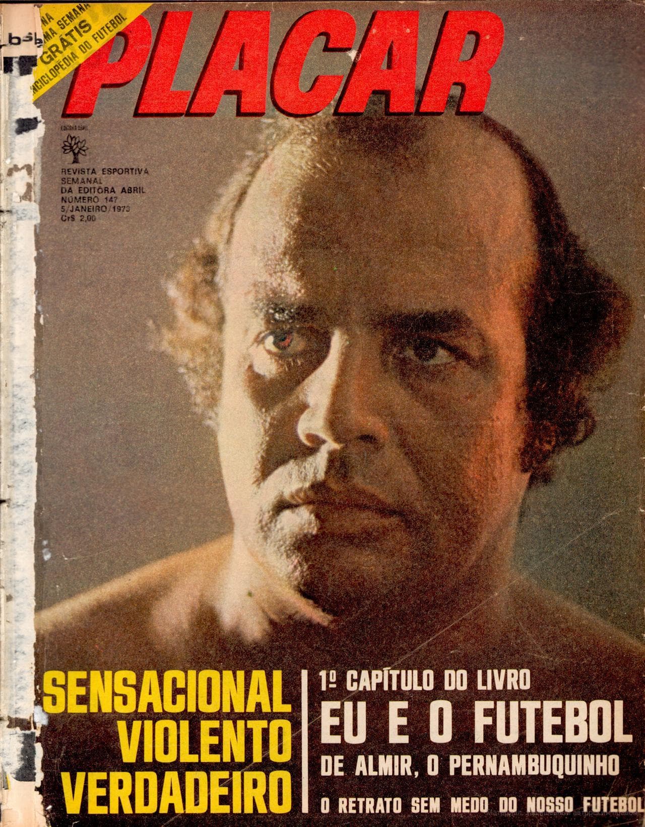 Capa da edição Eu e o futebol de Almir, o Pernambuquinho da revista PLACAR