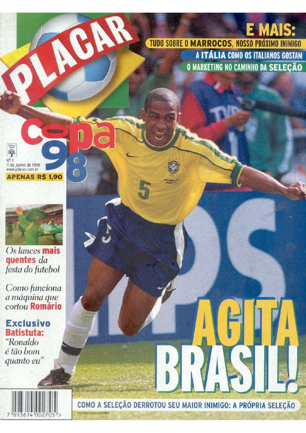 Capa da edição Copa 98 — Nº 1 da revista PLACAR