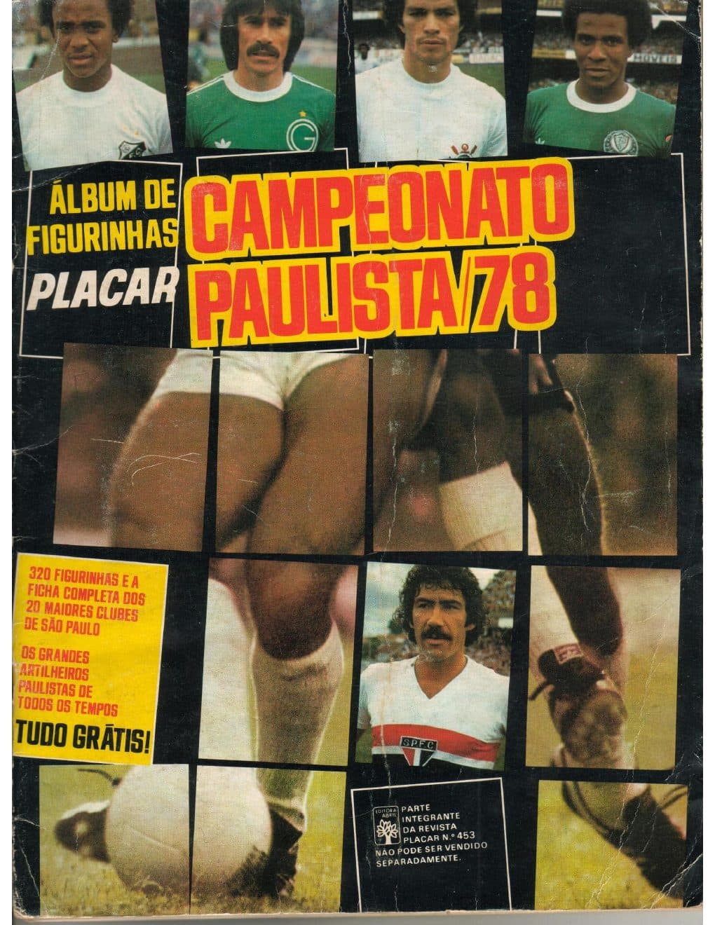 Capa da edição Álbum Campeonato Paulista 1978 (Revista Placar) da revista PLACAR