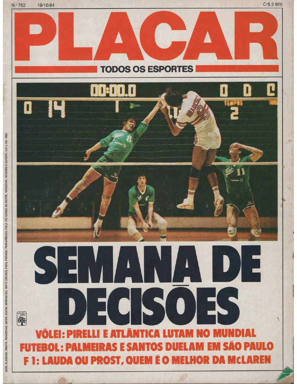 Capa da edição Nº 752 da revista PLACAR