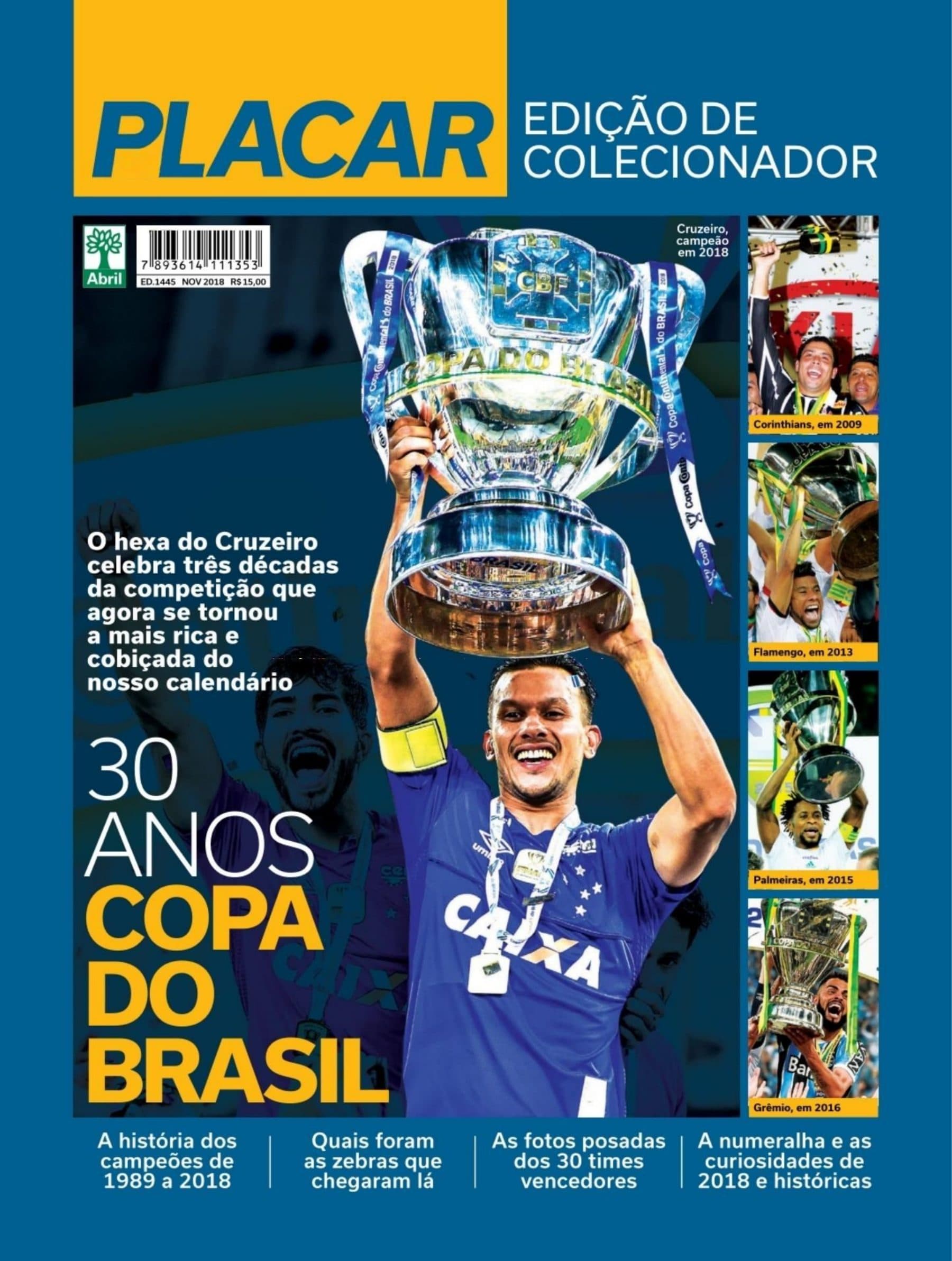 Capa da edição 30 Anos Copa do Brasil da revista PLACAR