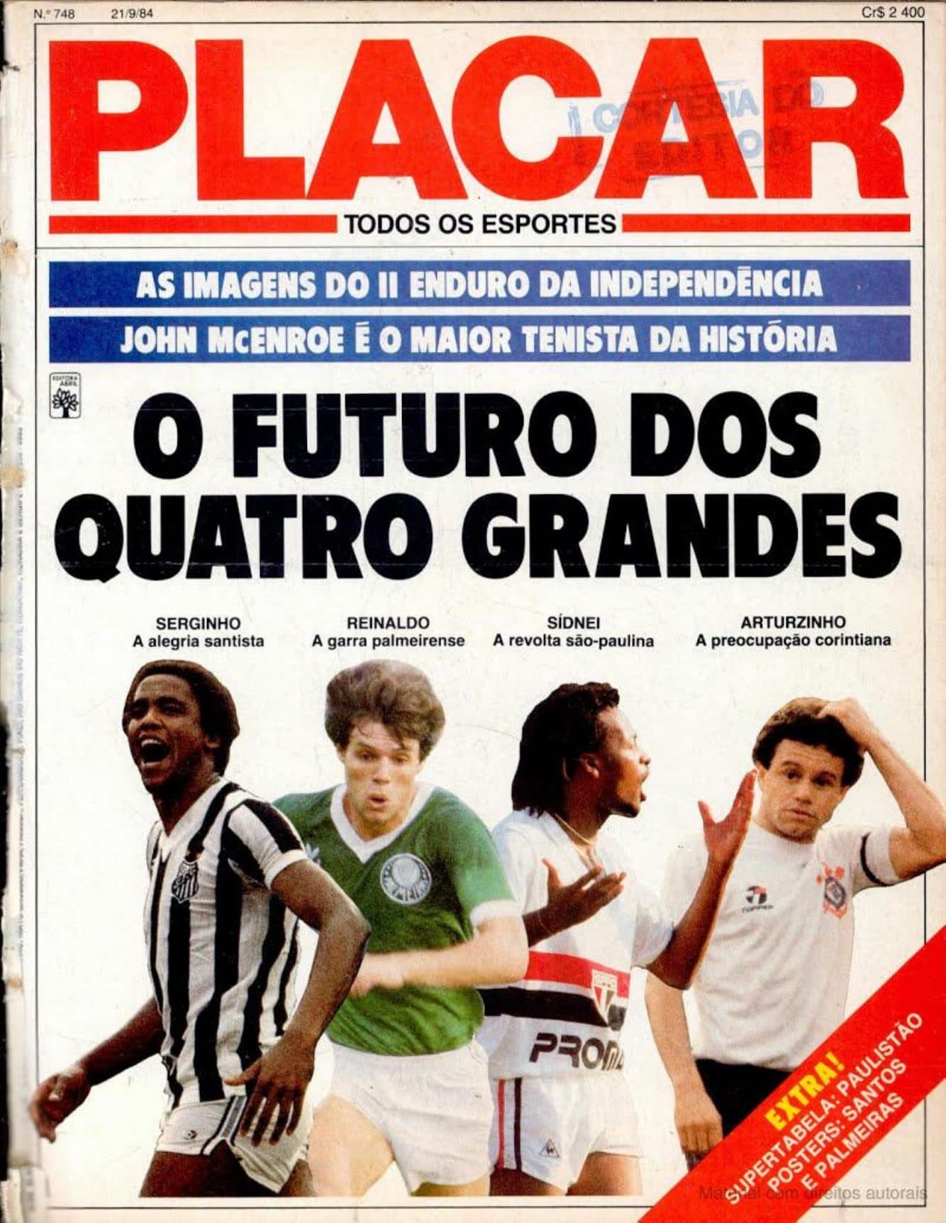 Capa da edição Nº 748 da revista PLACAR