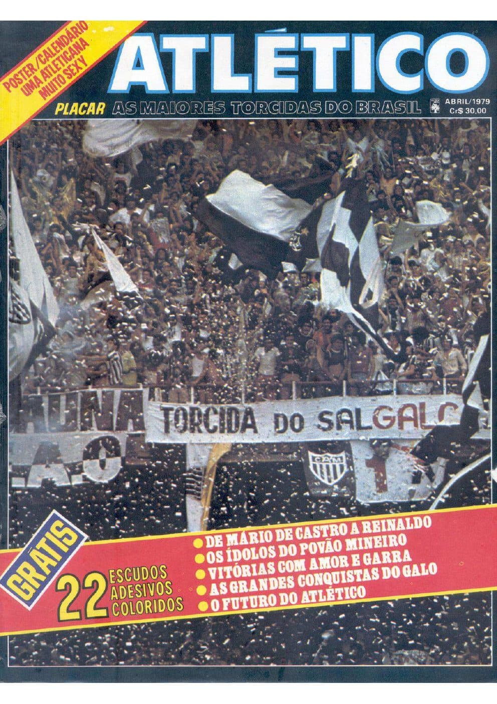 Capa da edição 1979-EDIÇÃO E. M.T.B. ATLÉTICO MINEIRO da revista PLACAR