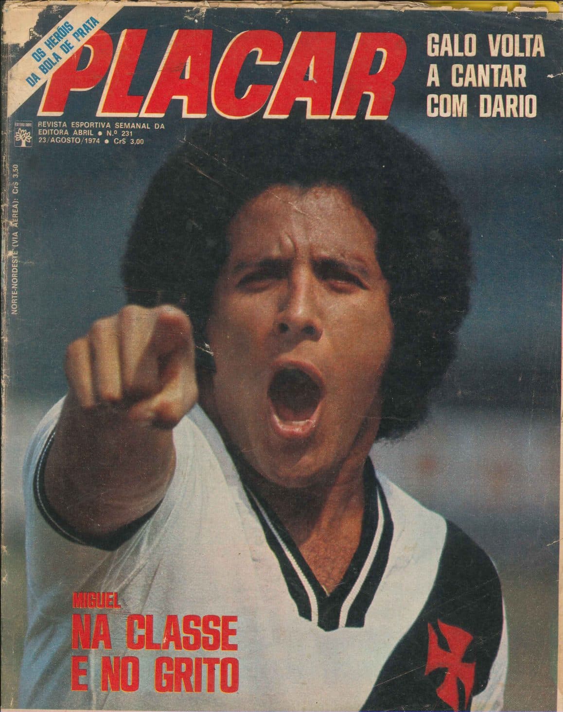 Capa da edição Miguel na classe e no grito da revista PLACAR
