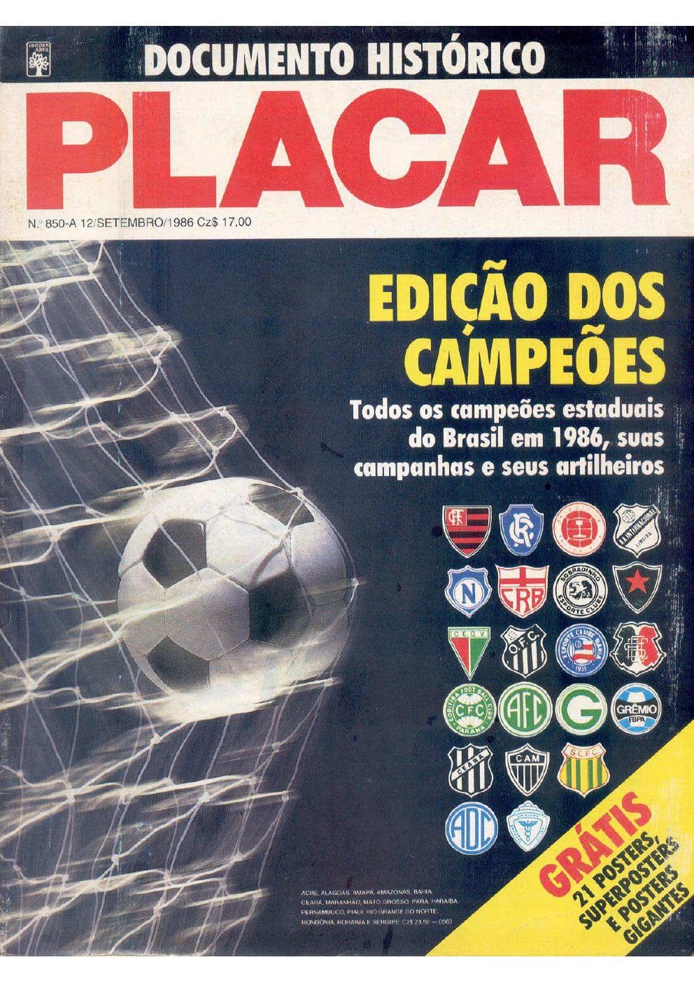 Capa da edição CAMPEÕES da revista PLACAR
