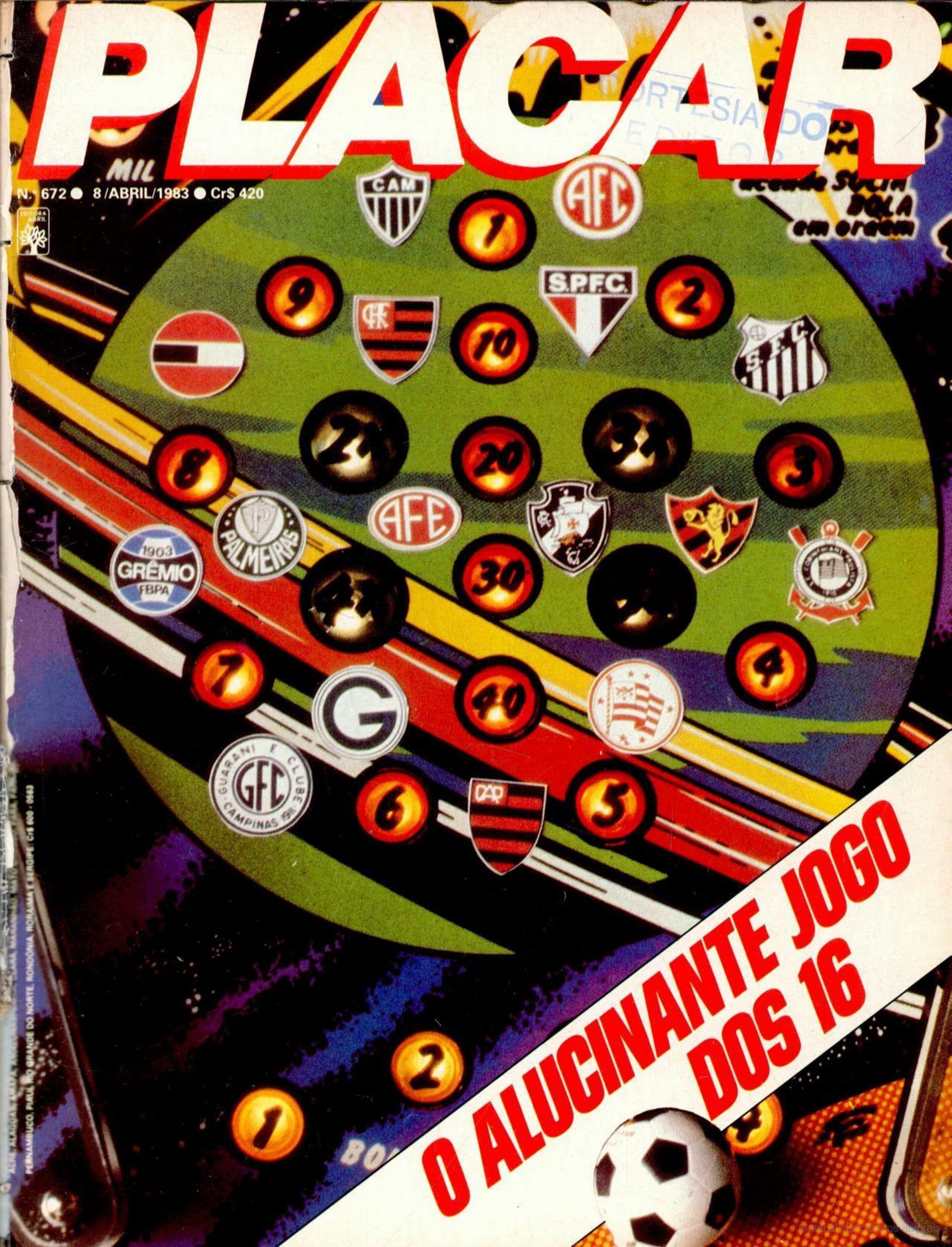 Capa da edição O alucinante jogo dos 16 da revista PLACAR