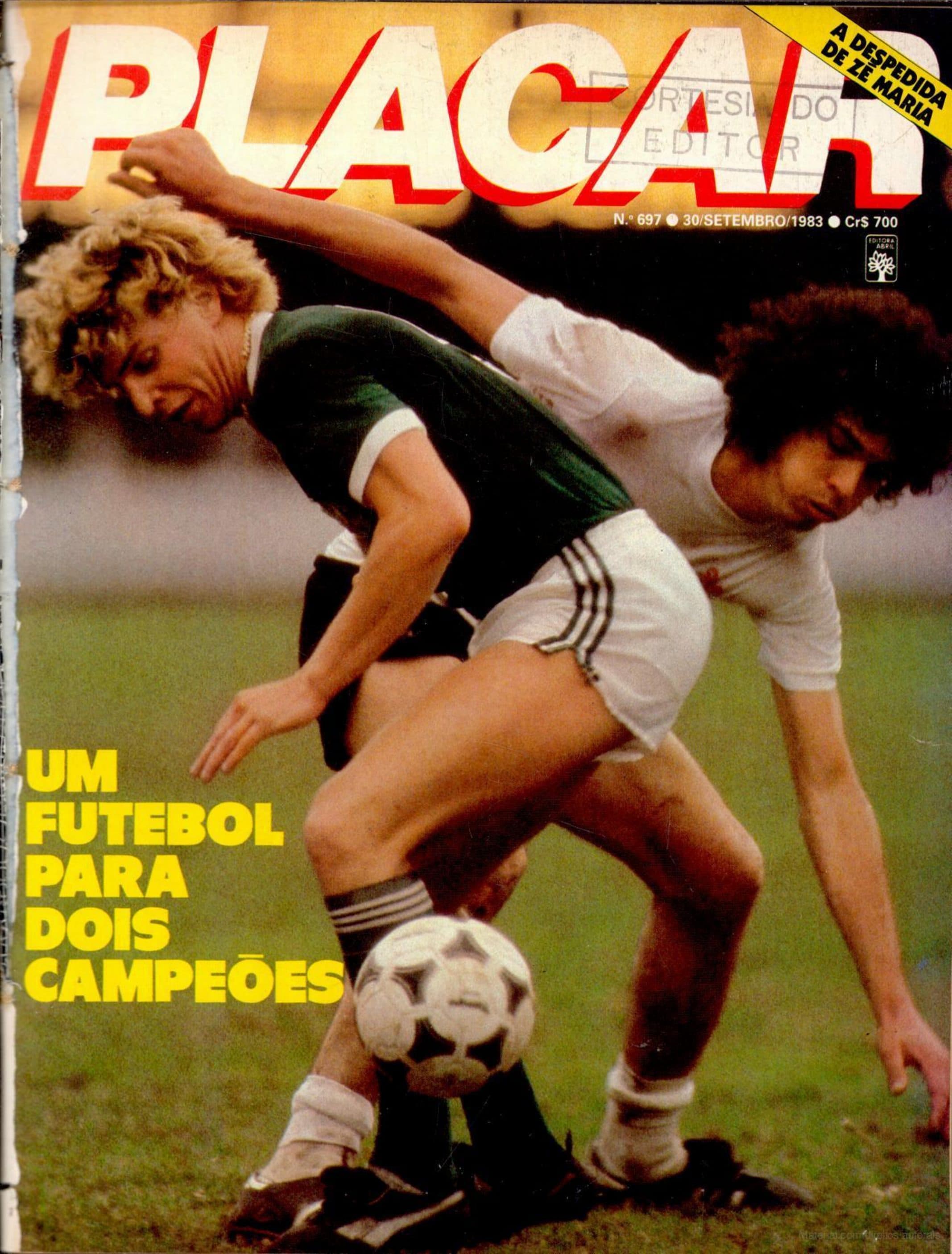 Capa da edição Um futebol para dois campeões da revista PLACAR
