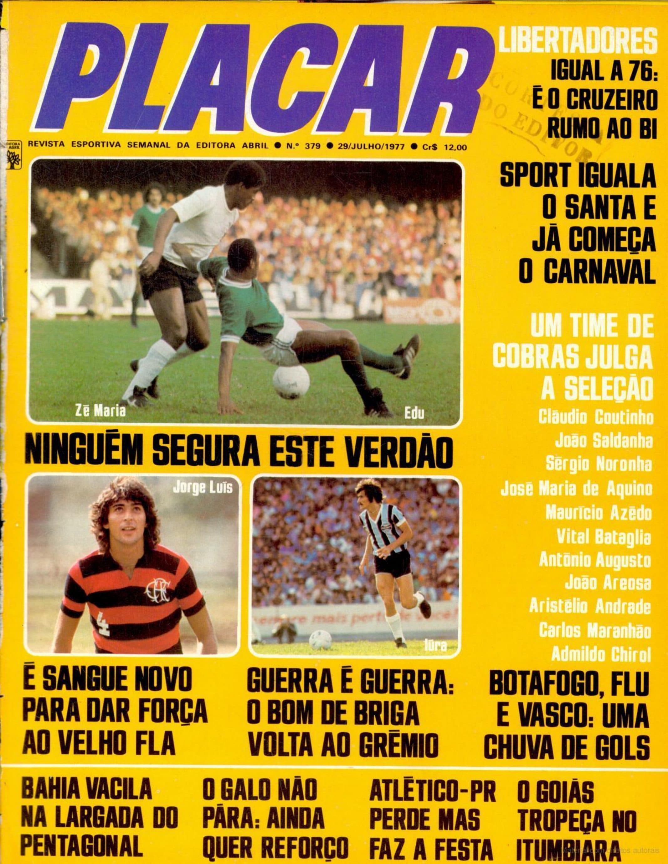Capa da edição Ninguém segura este Verdão da revista PLACAR