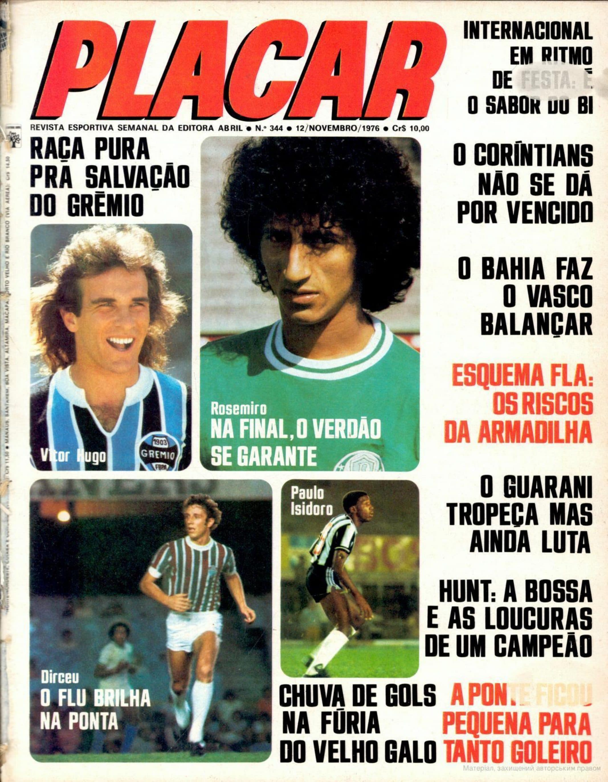 Capa da edição Internacional em ritmo de festa: é o sabor do bi. da revista PLACAR