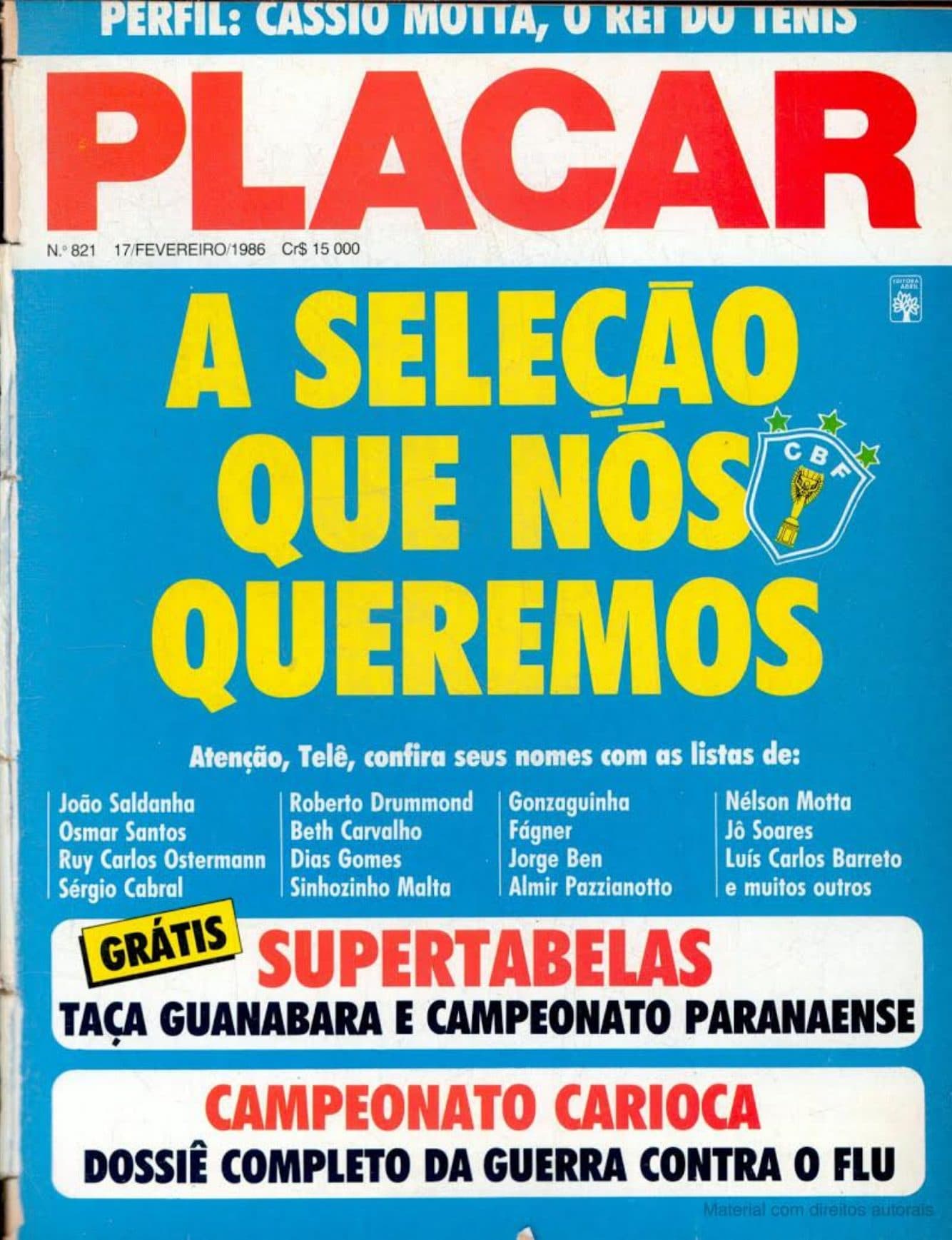 Capa da edição A Seleção Que Nós Queremos da revista PLACAR