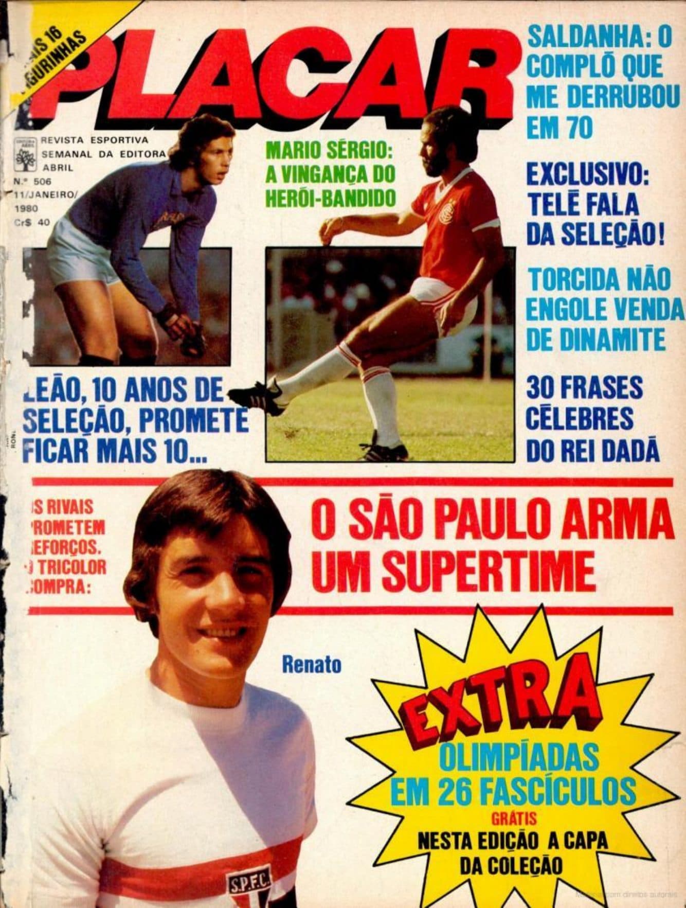 Capa da edição Saldanha: o complô que me derrubou em 70 da revista PLACAR