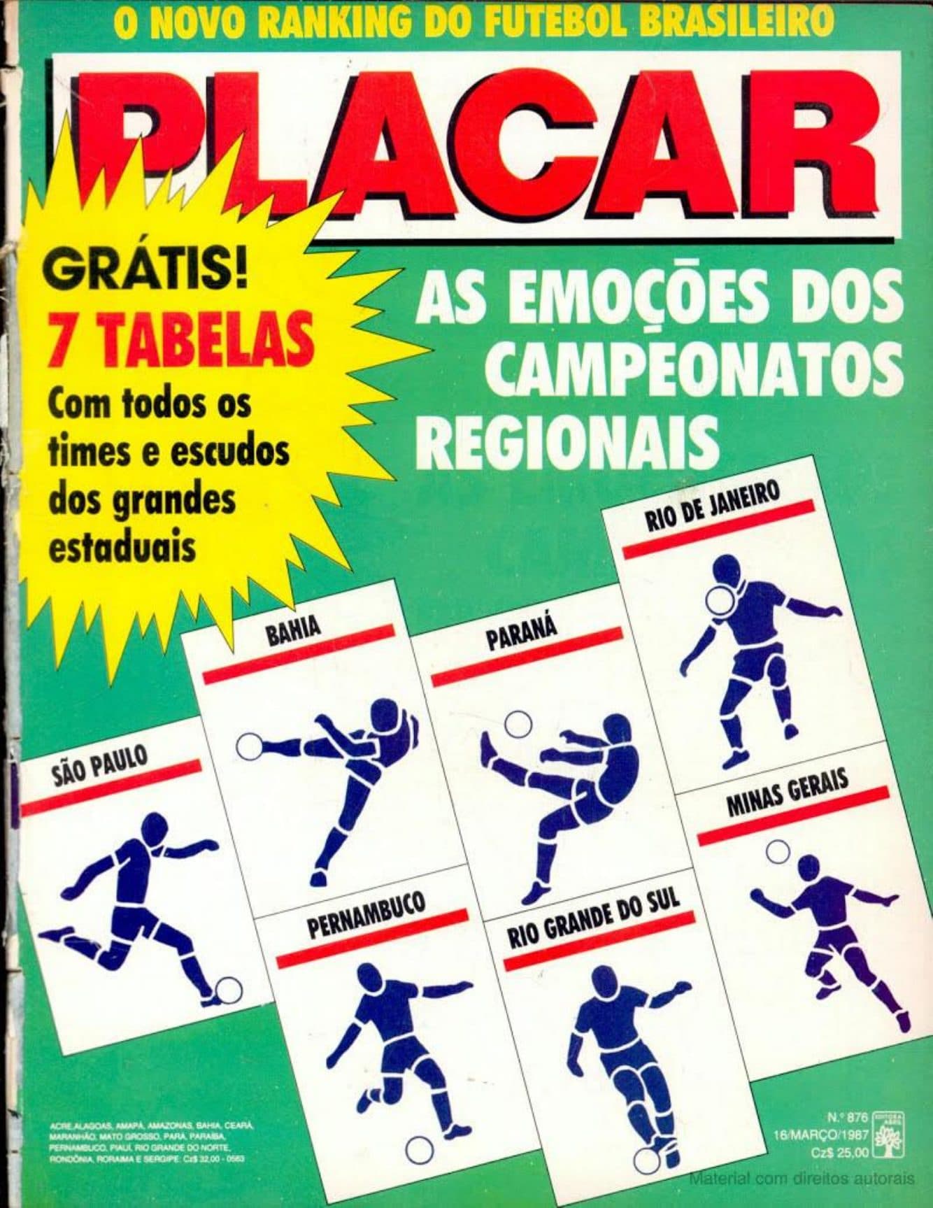 Capa da edição As Emoções dos Campeonatos Regionais da revista PLACAR