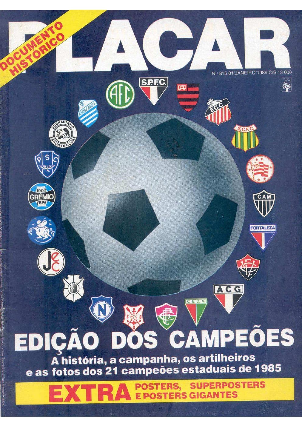 Capa da edição CAMPEÕES da revista PLACAR