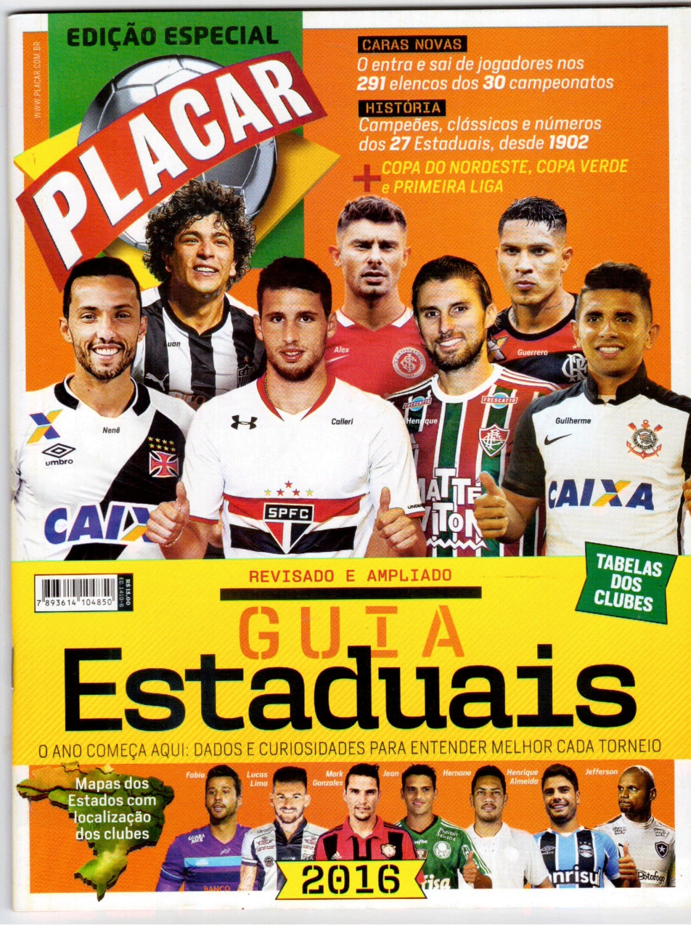 Capa da edição Guia Estaduais 2016 da revista PLACAR