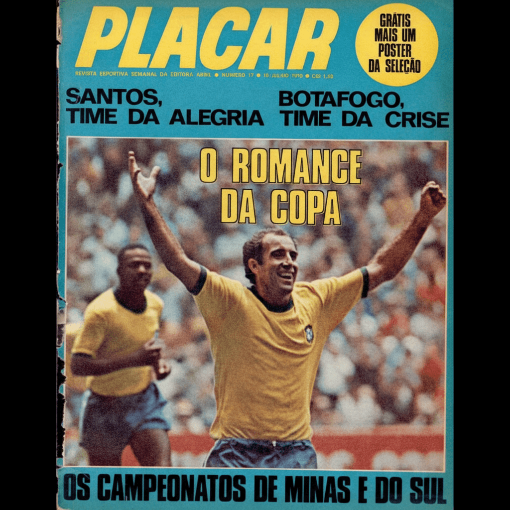 Capa da edição O Romance da Copa da revista PLACAR