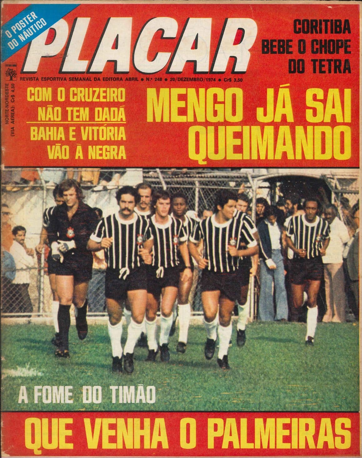 Capa da edição Mengo já sai queimando da revista PLACAR