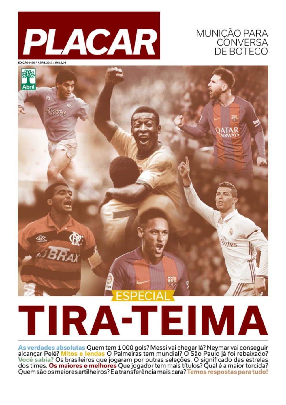 Capa da edição Tira-teima da revista PLACAR