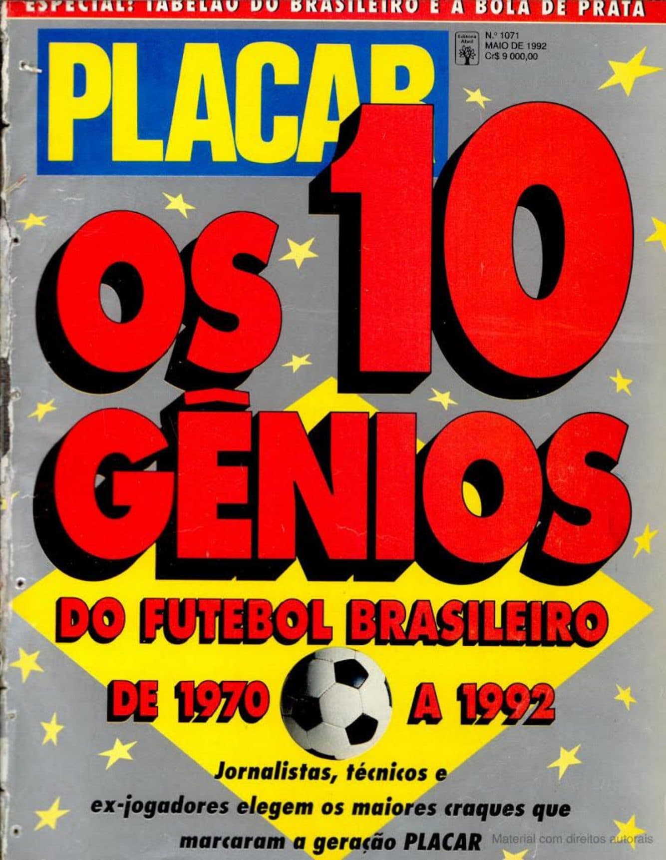 Capa da edição Nº 1071 da revista PLACAR