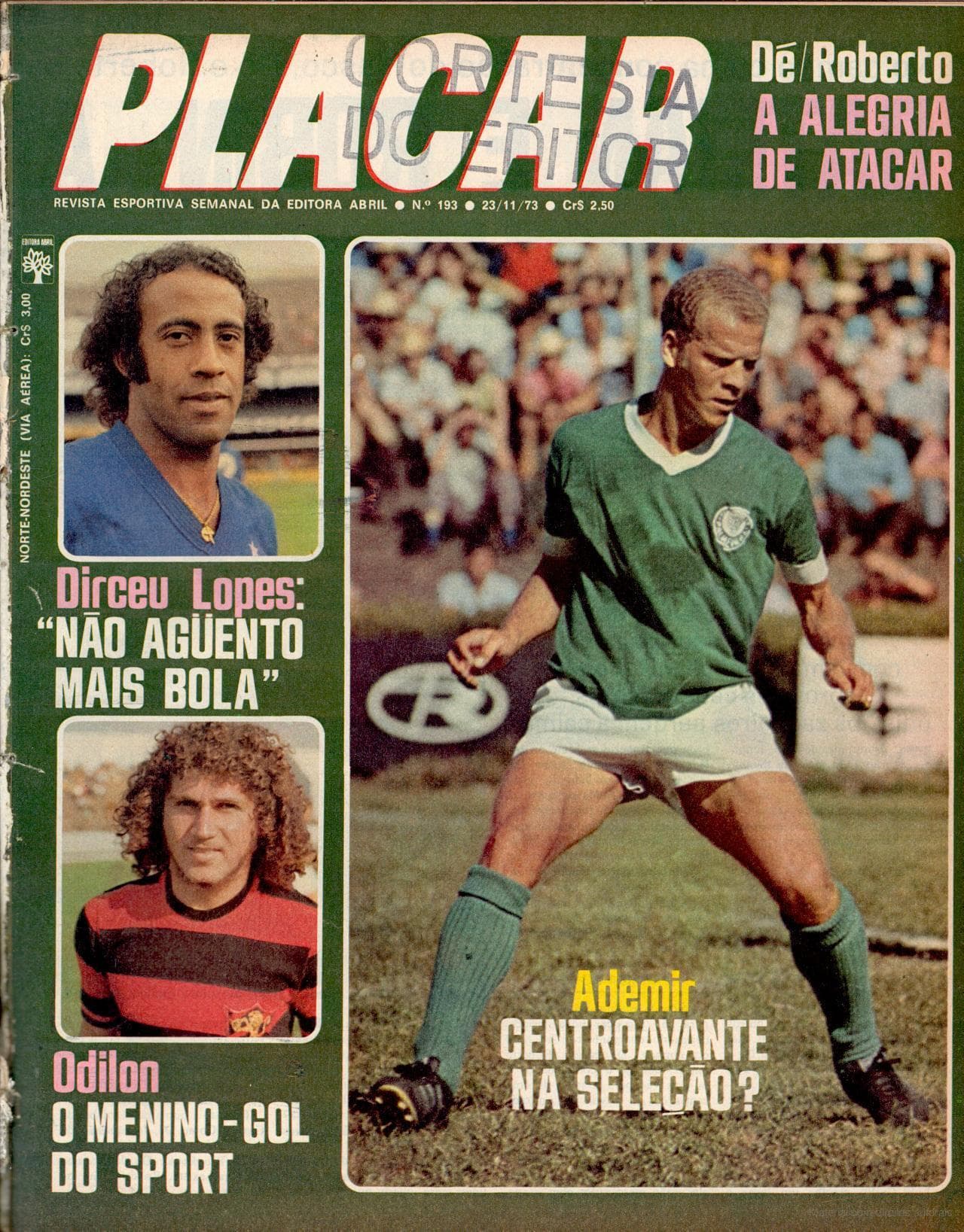 Capa da edição Dé / Roberto A ALEGRIA DE ATACAR da revista PLACAR