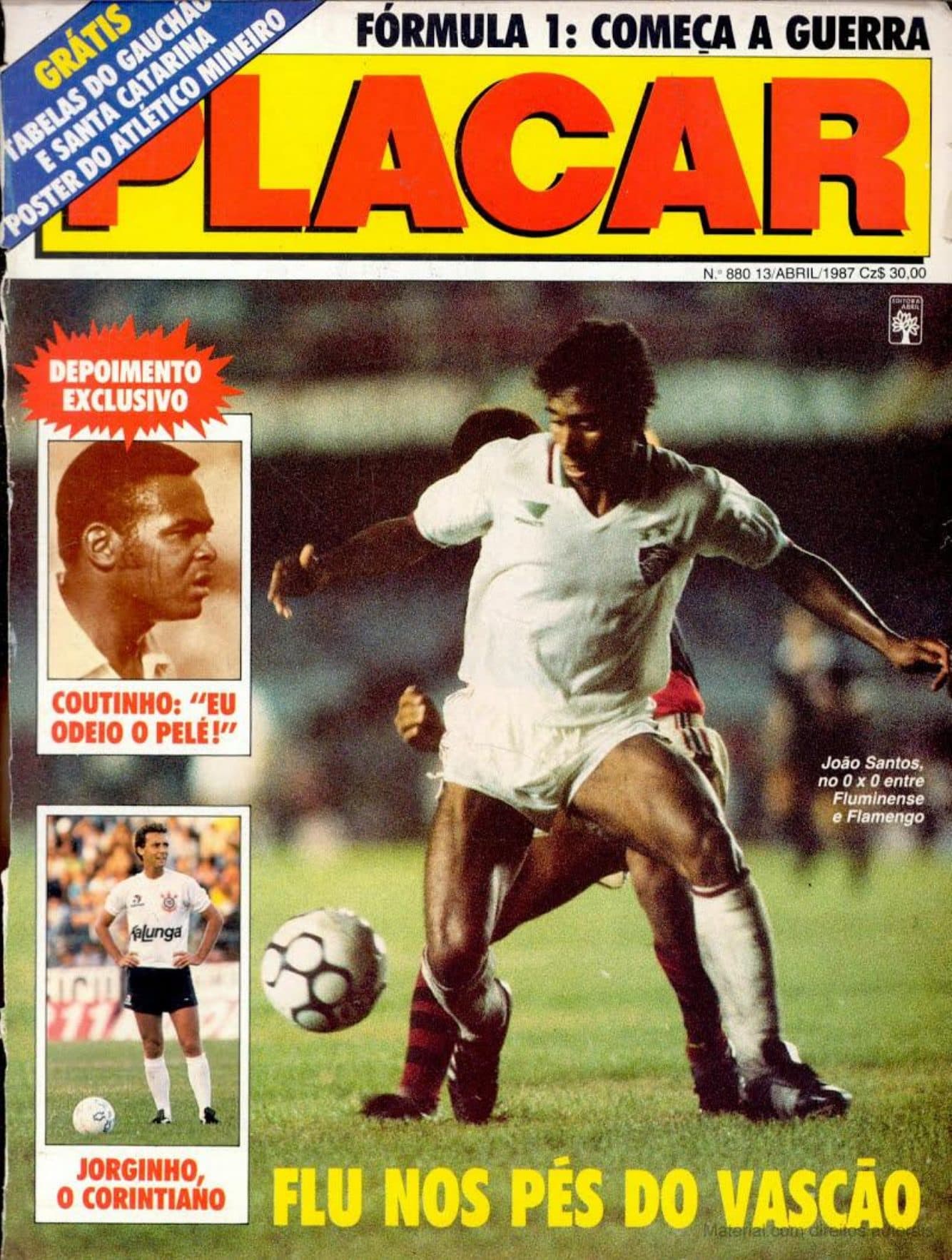 Capa da edição Flu nos pés do Vascão da revista PLACAR
