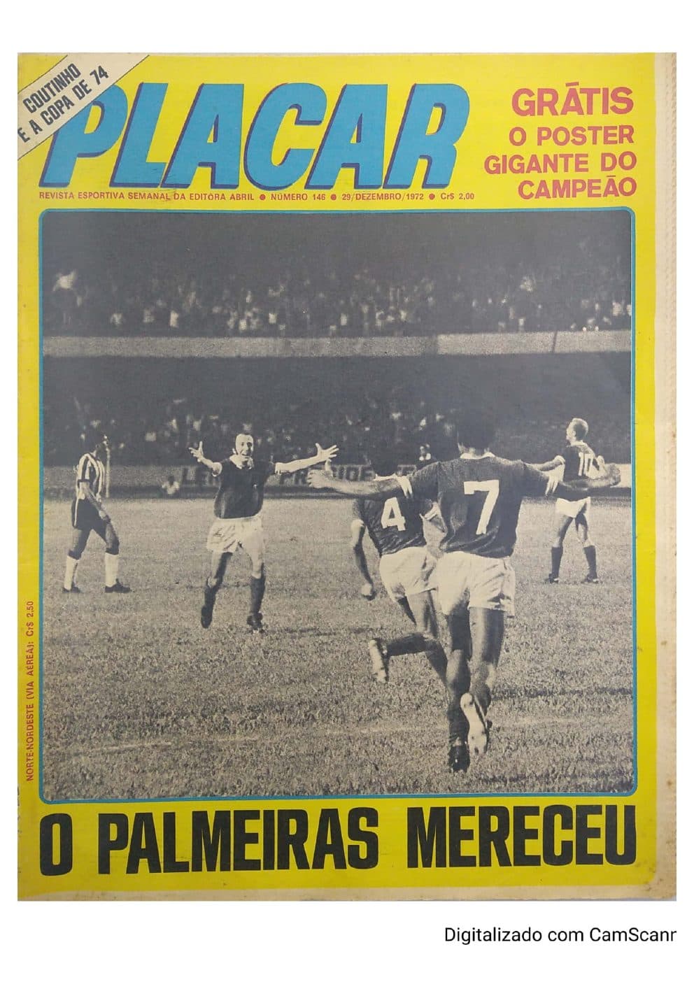 Capa da edição O Palmeiras Mereceu da revista PLACAR