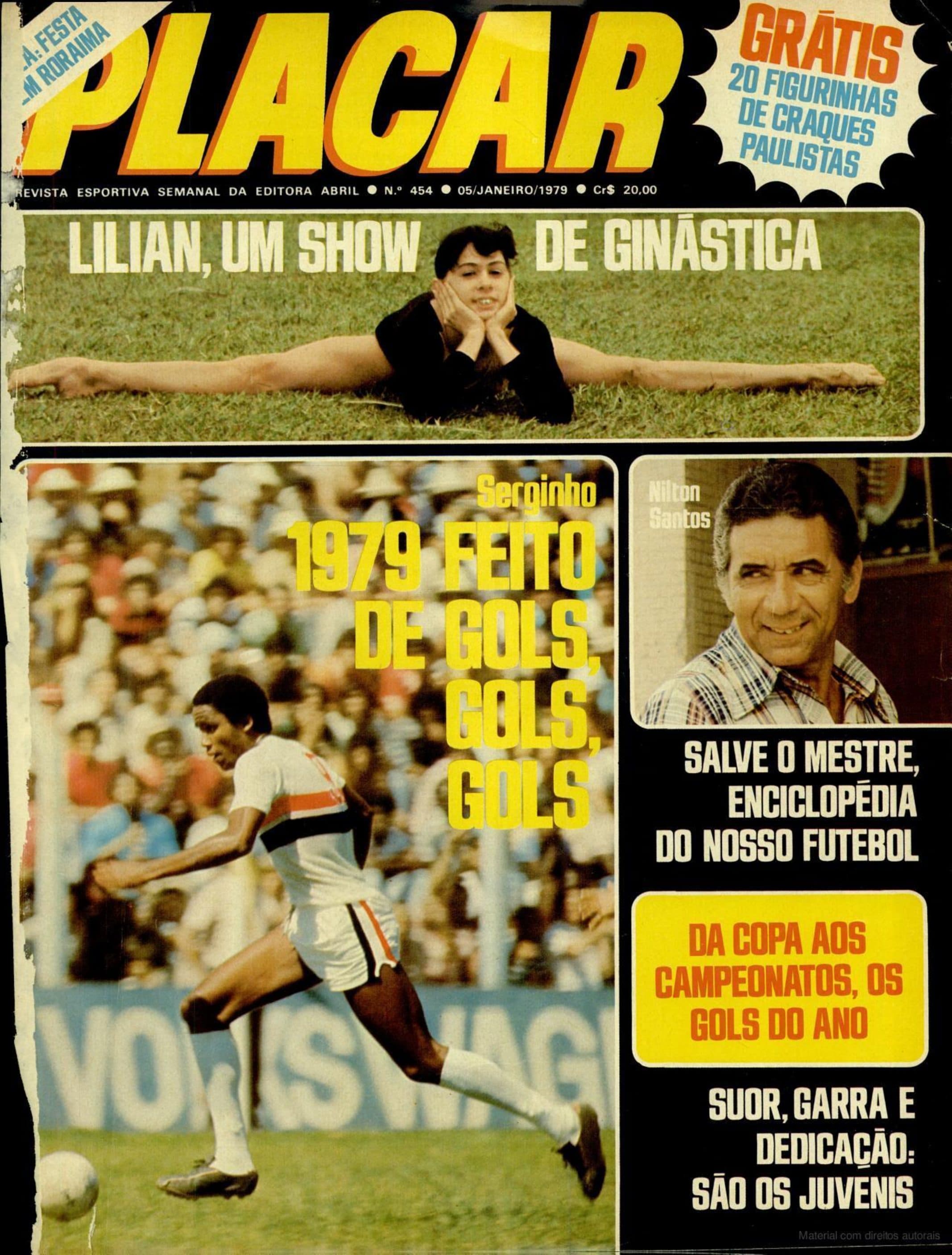 Capa da edição SERGINHO 1979 FEITO DE GOLS, GOLS, GOLS da revista PLACAR