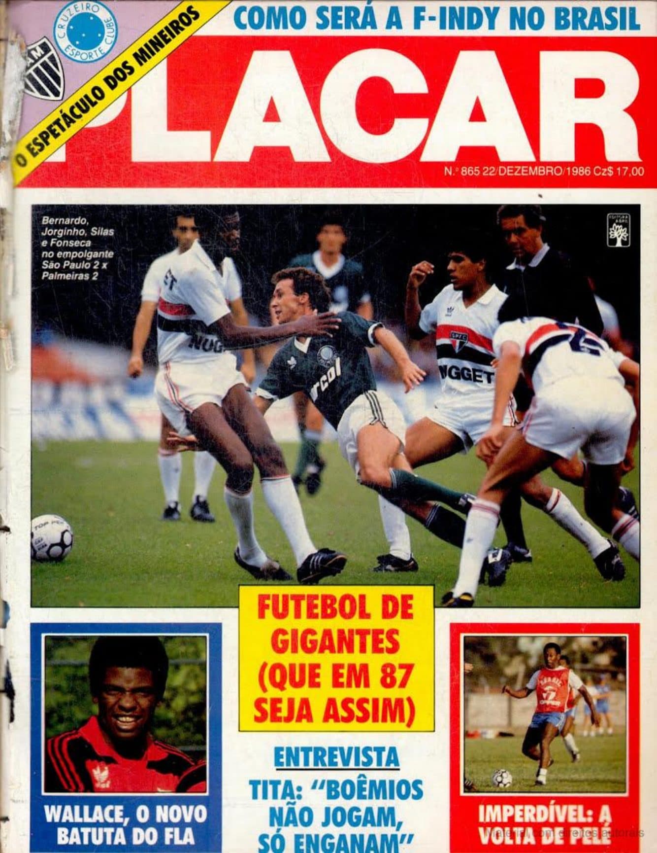 Capa da edição Futebol de gigantes (que em 87 seja assim) da revista PLACAR