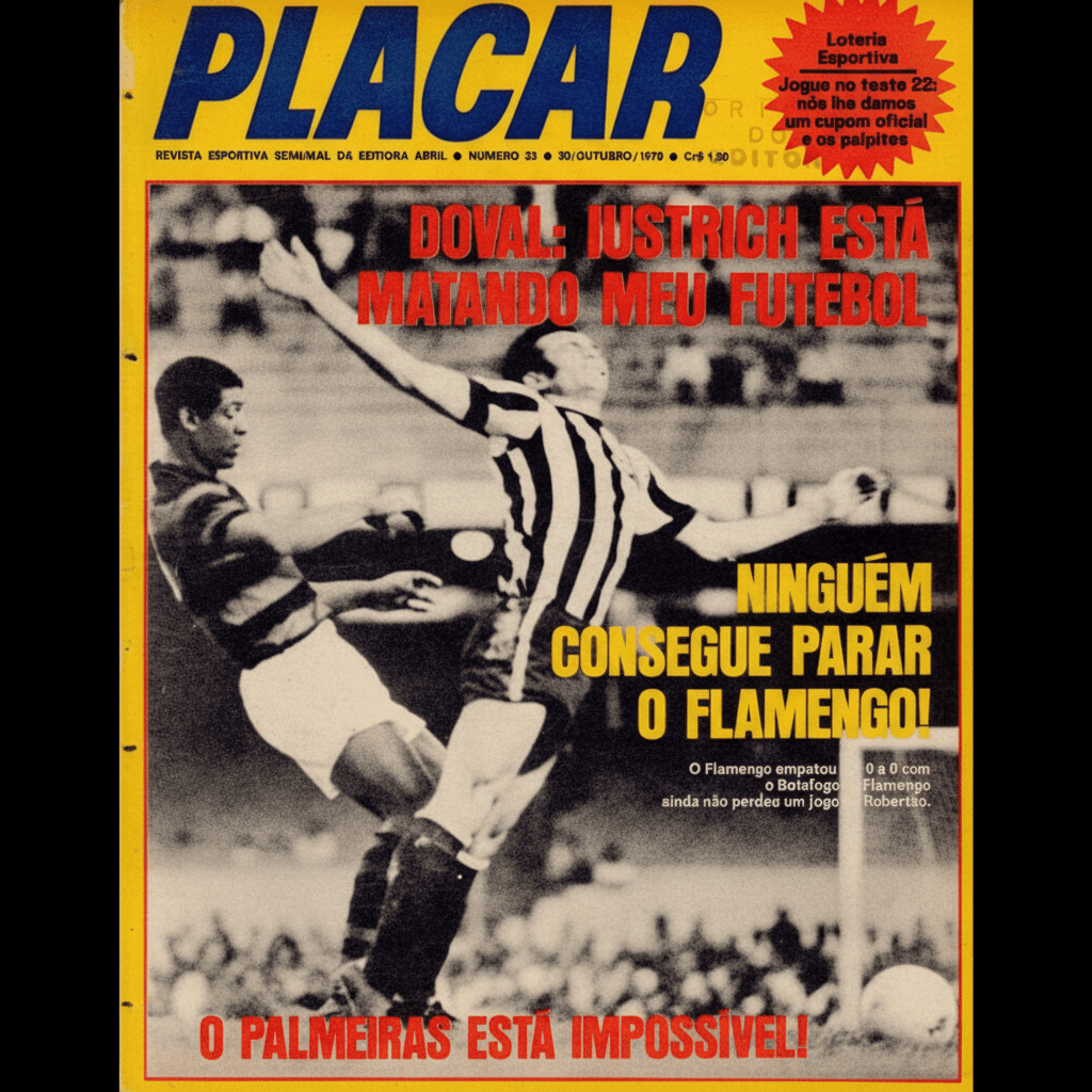 Capa da edição Doval: Iustrich está matando meu futebol da revista PLACAR
