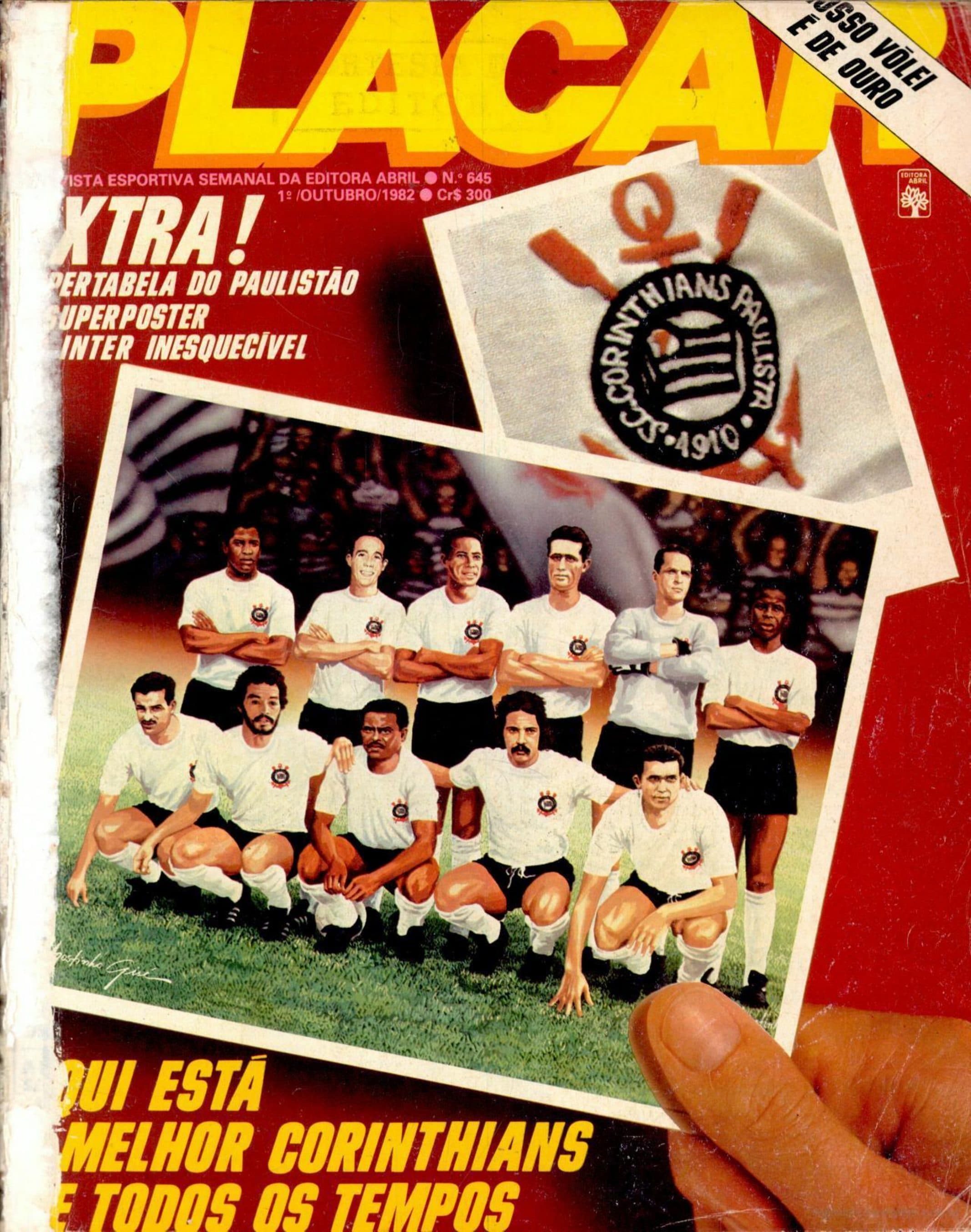 Capa da edição Aqui está o melhor Corinthians de todos os tempos da revista PLACAR