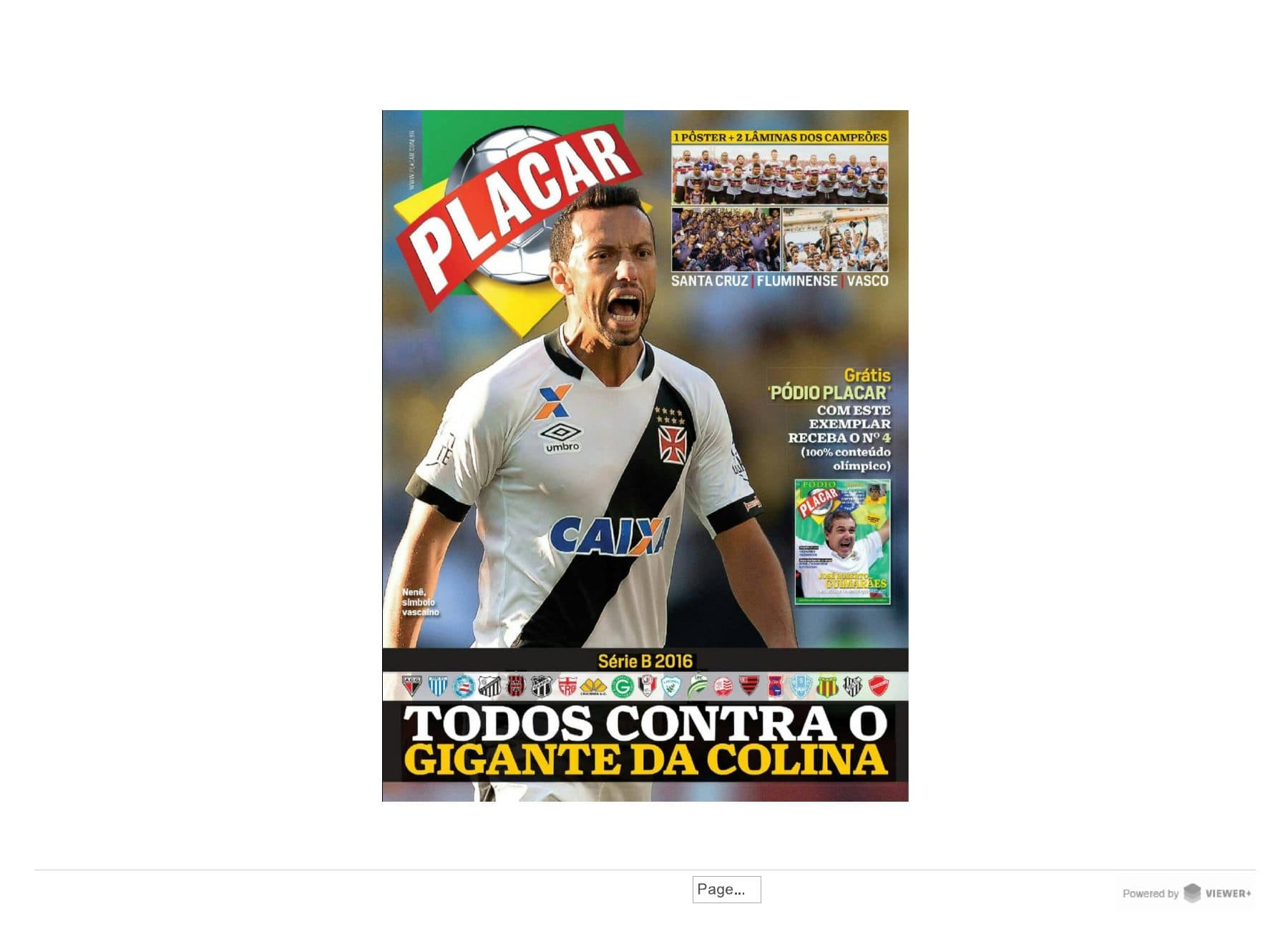 Capa da edição TODOS CONTRA O GIGANTE DA COLINA da revista PLACAR