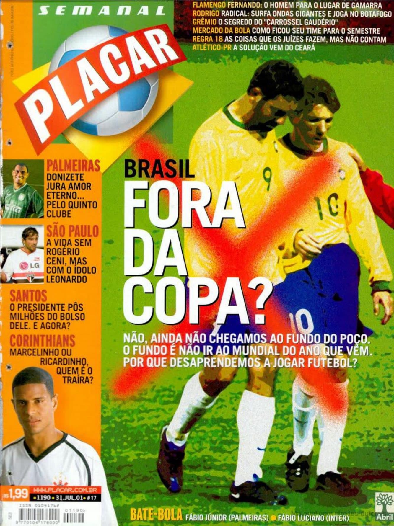 Capa da edição Nº 1190 da revista PLACAR